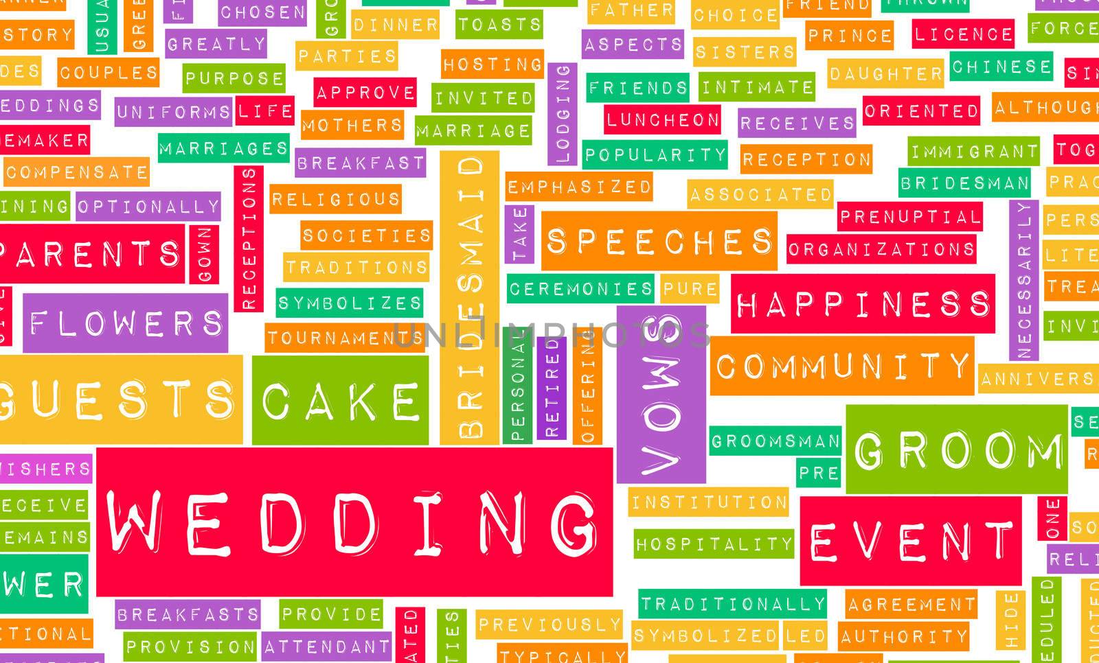Wedding Day With Cake and Guests Concept