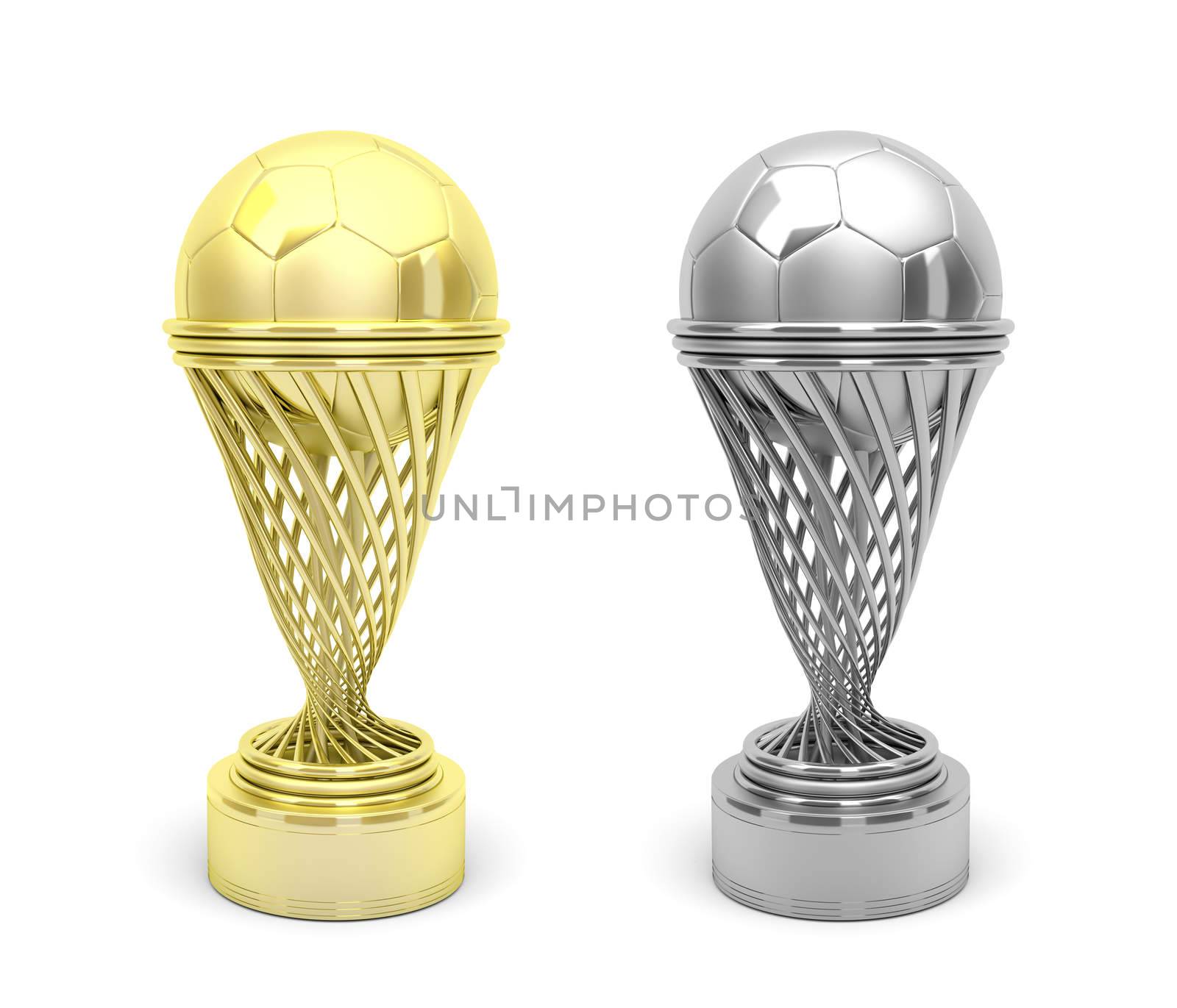 Football trophies by magraphics