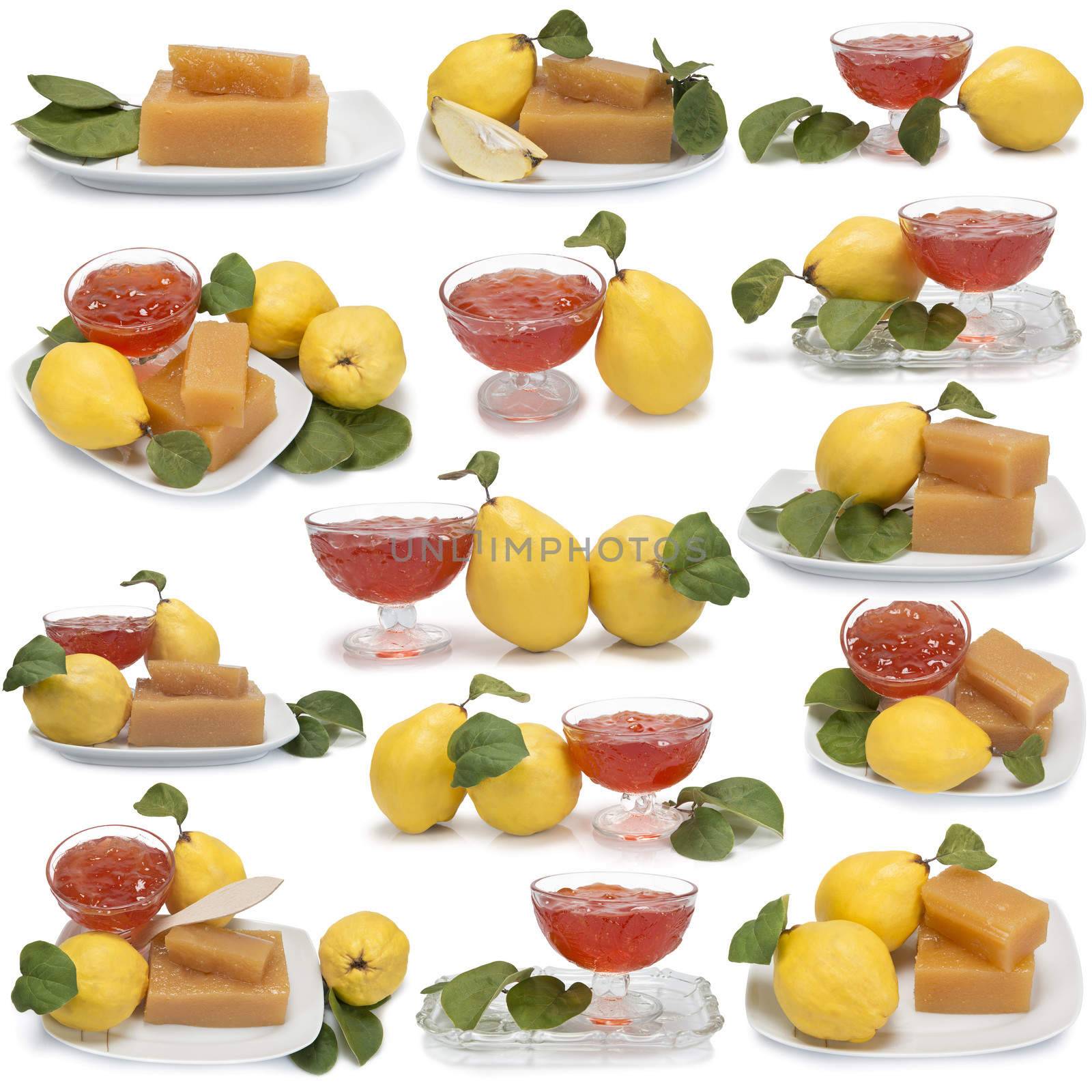 Set of images of quince desserts by angelsimon