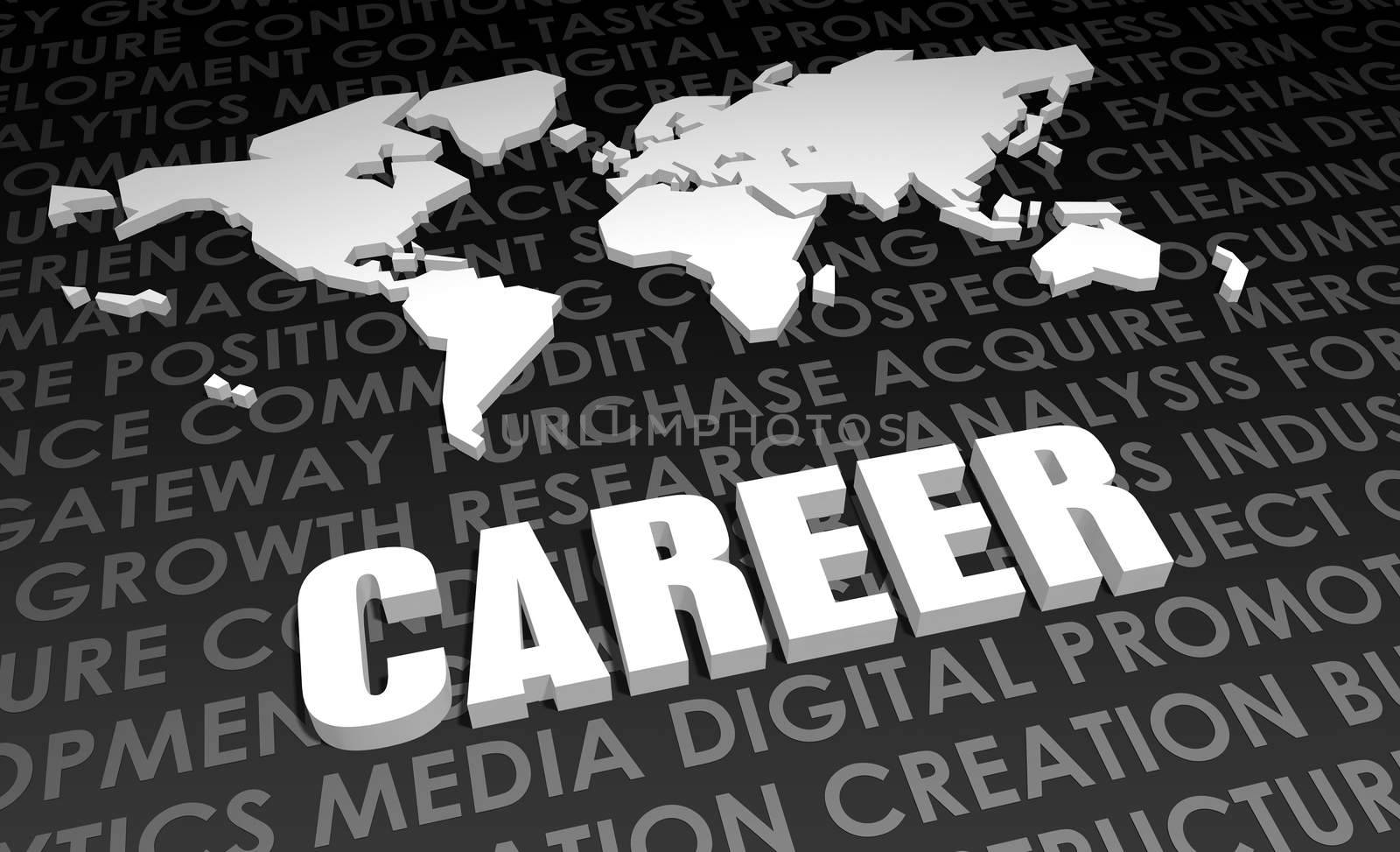 Career Industry Global Standard on 3D Map