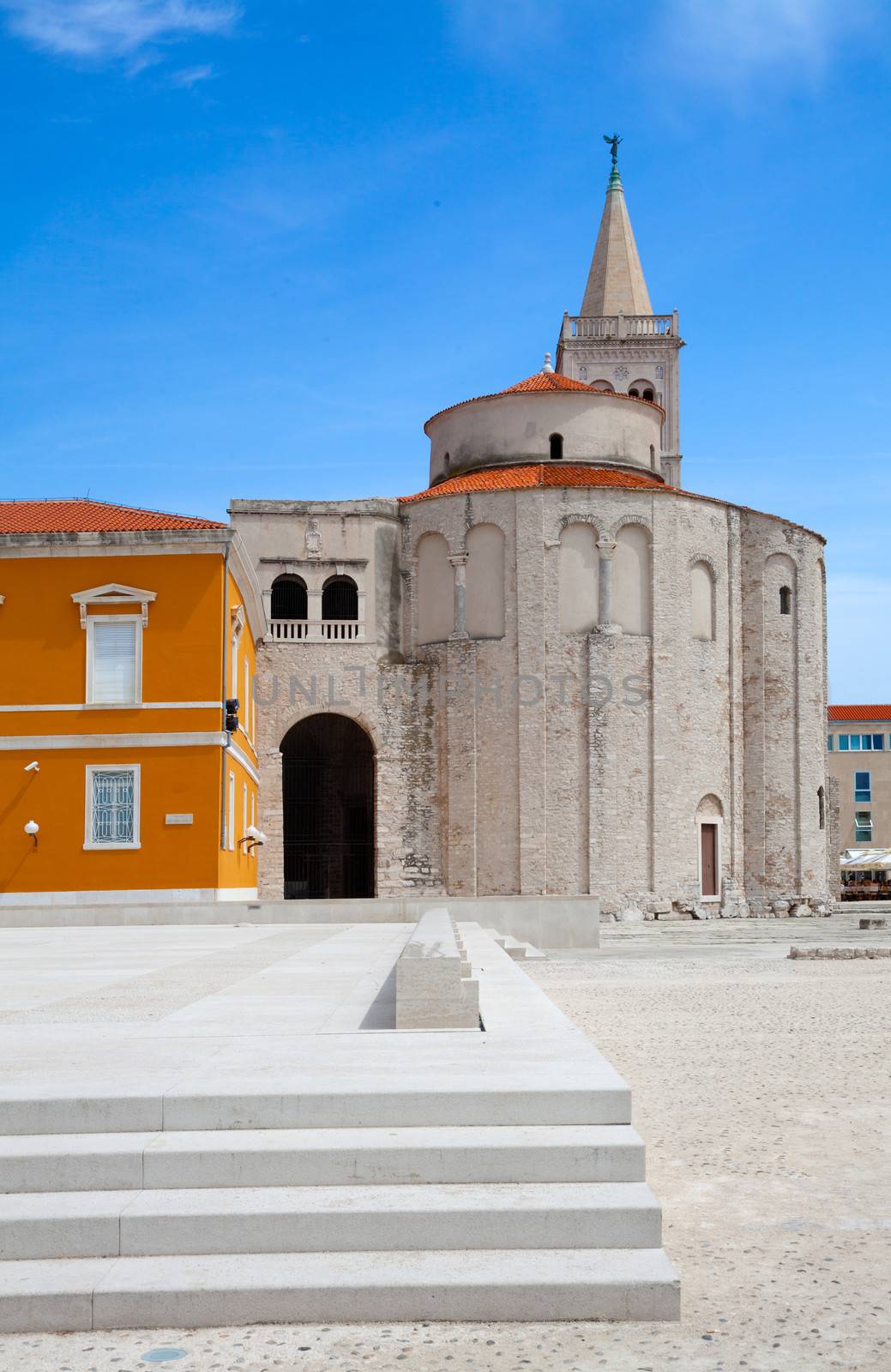 Church of Saint Donatus, romanesque  building from the 9th century in Zadar, Croatia. most impressive churches of centralised type of the Carolingian period in Europe.