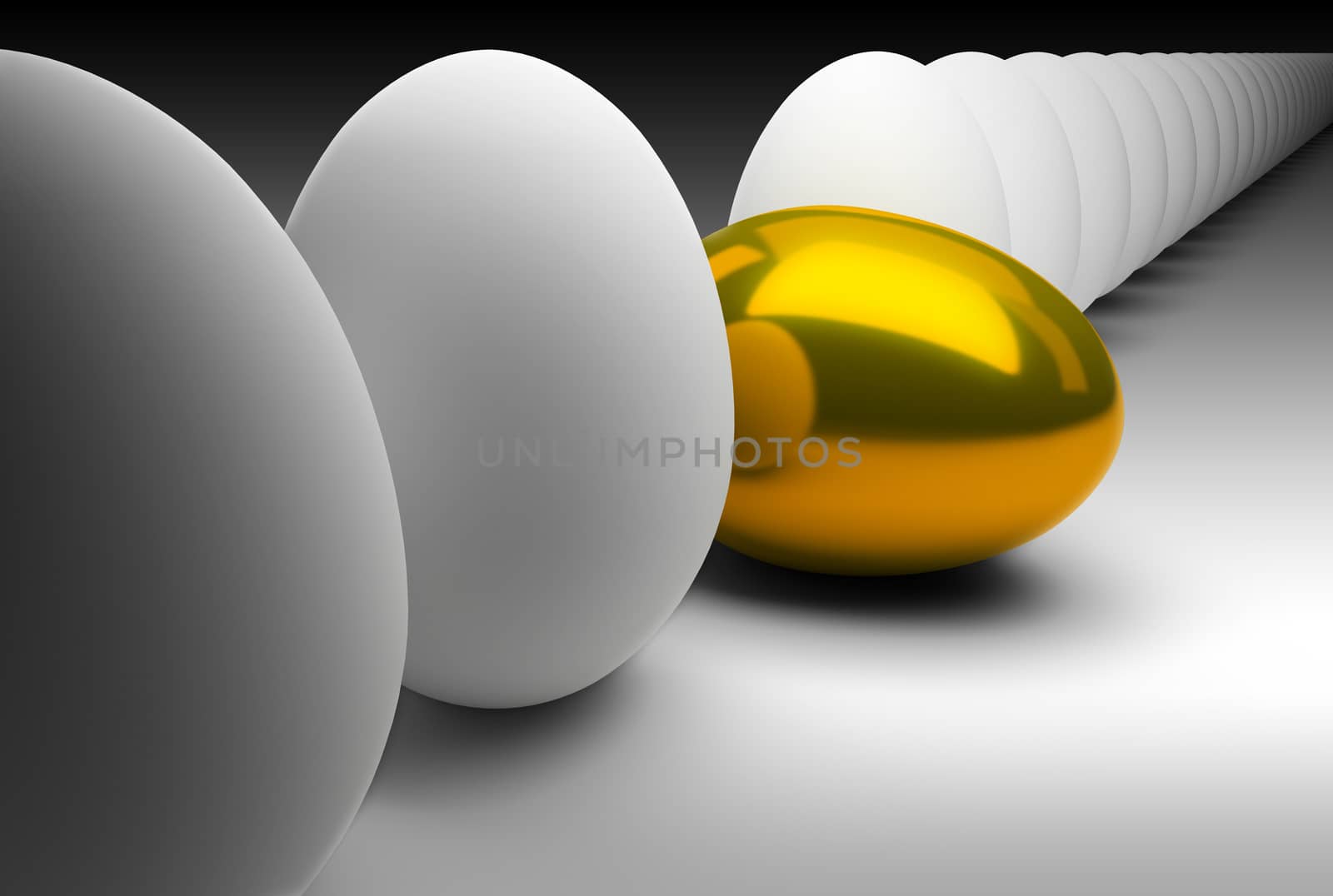 Gold egg in dropped out of a general series by Anatoly