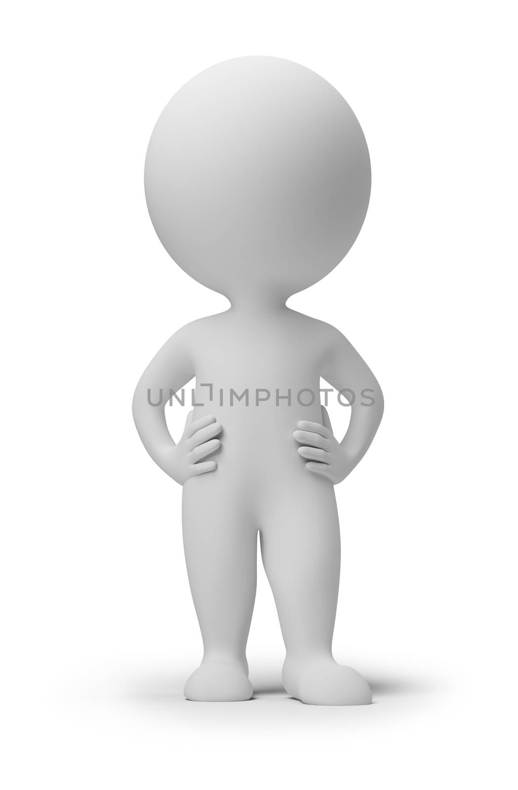 3d small people. 3d image. Isolated white background.