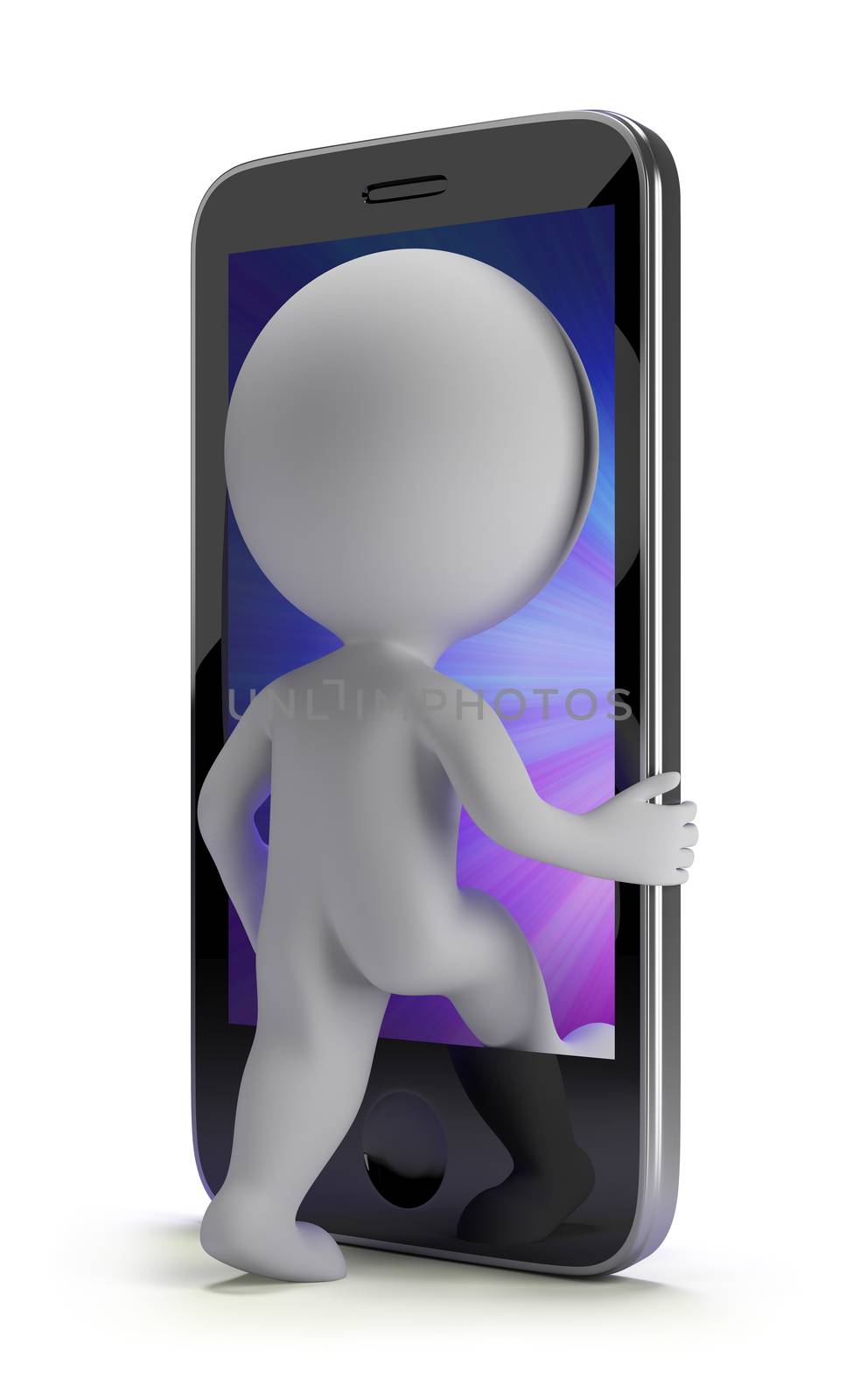 3d small people - login to your phone by Anatoly