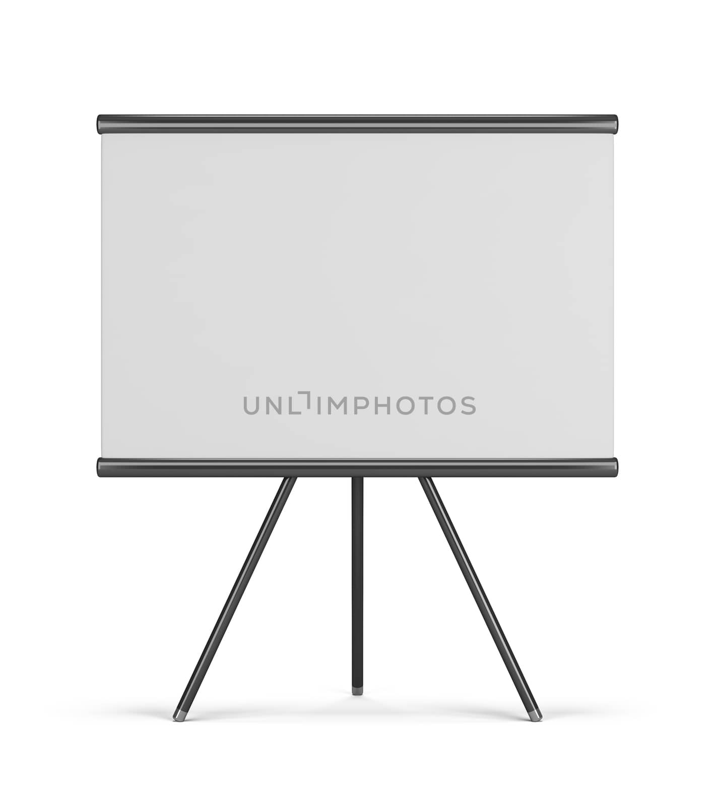 empty board. 3d image. Isolated white background.