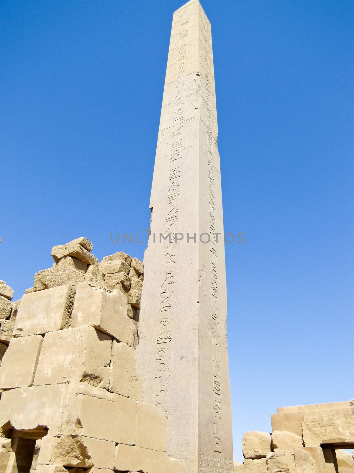 Ancient ruins of Karnak temple at Luxor in Egypt