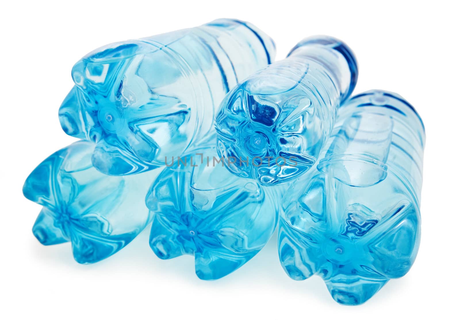 blue bottle isolated