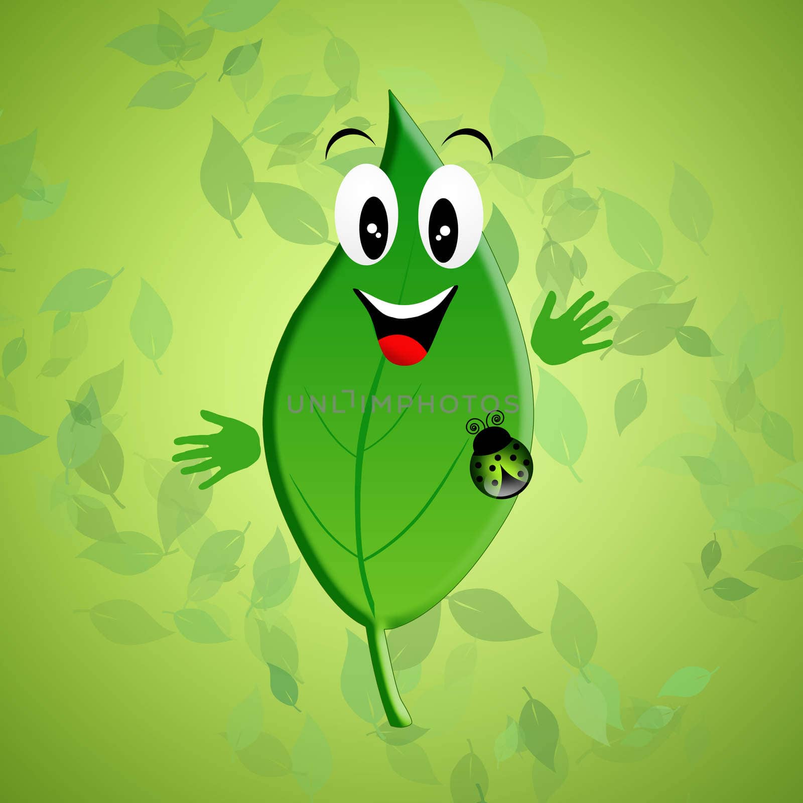 green leaf for ecology by sognolucido