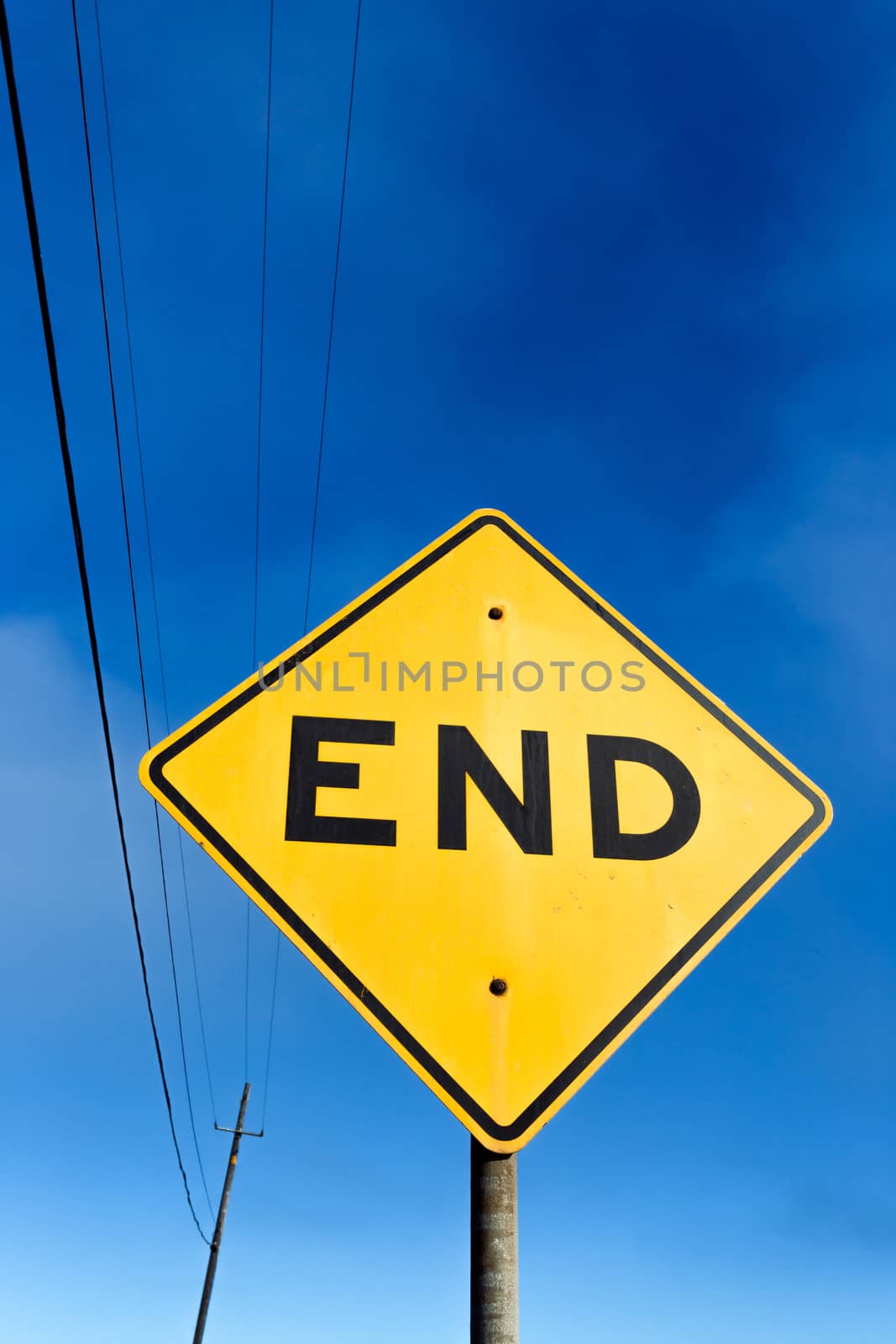 Road Sign Displaying End by wolterk