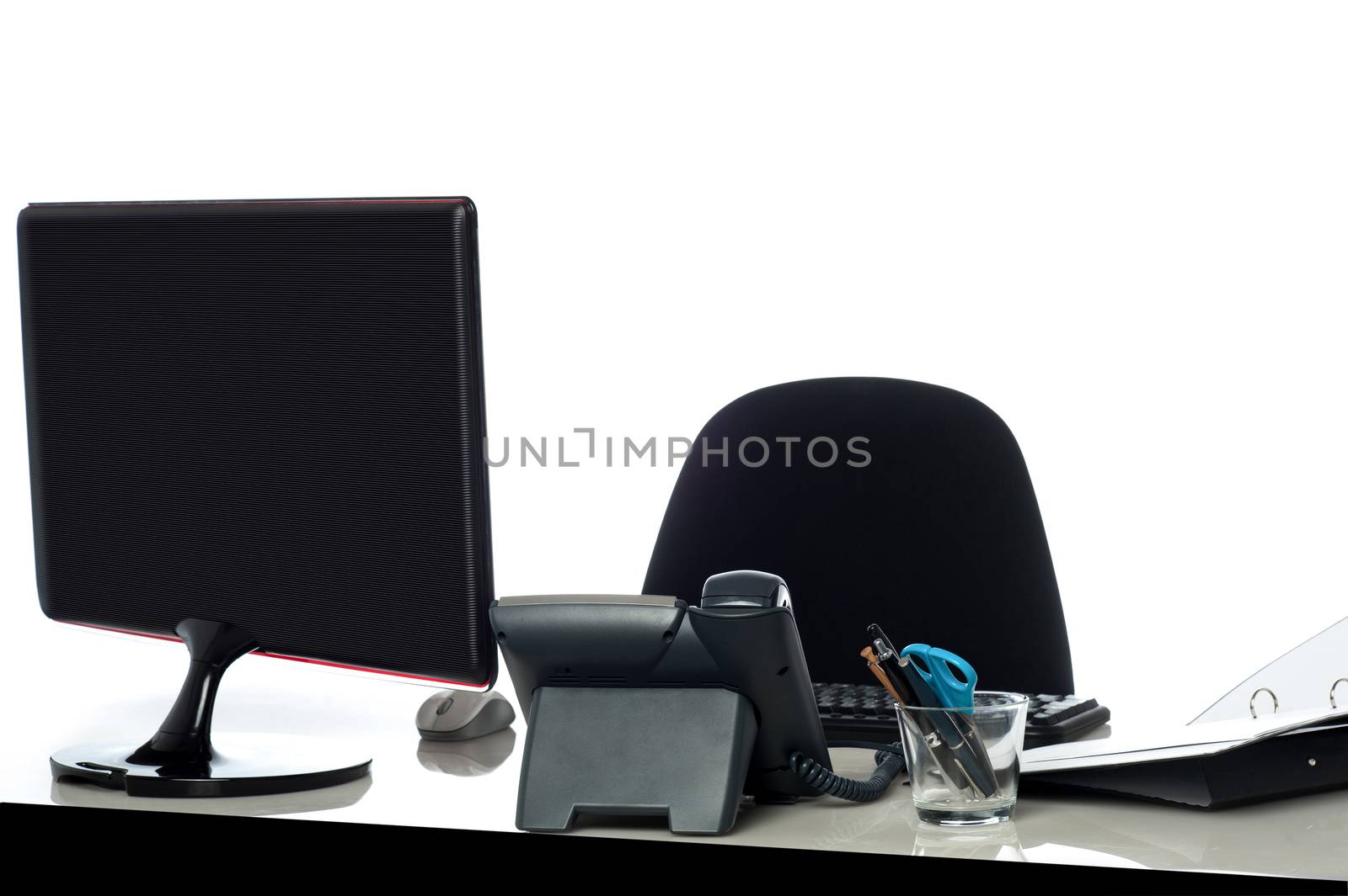Modern business workplace by stockyimages