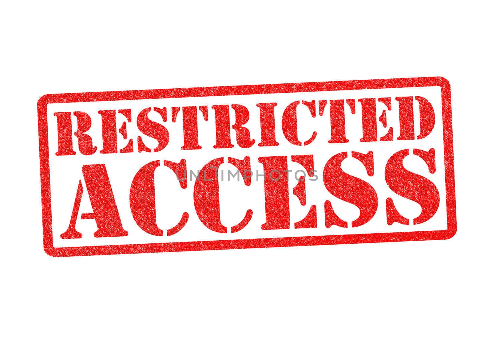RESTRICTED ACCESS Rubber Stamp over a white background.