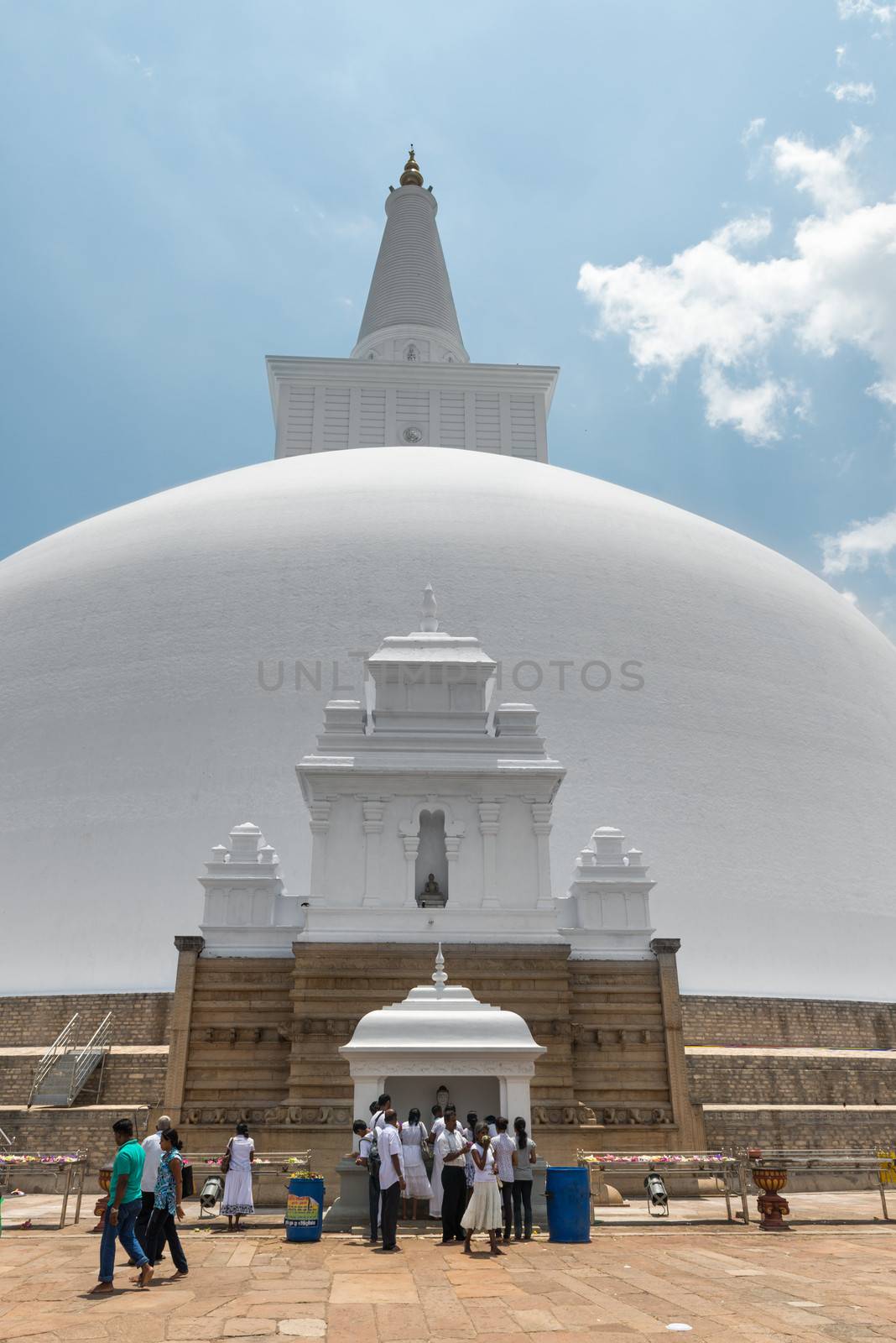 White sacred stupa, Anuradhapura, Sri Lanka by iryna_rasko