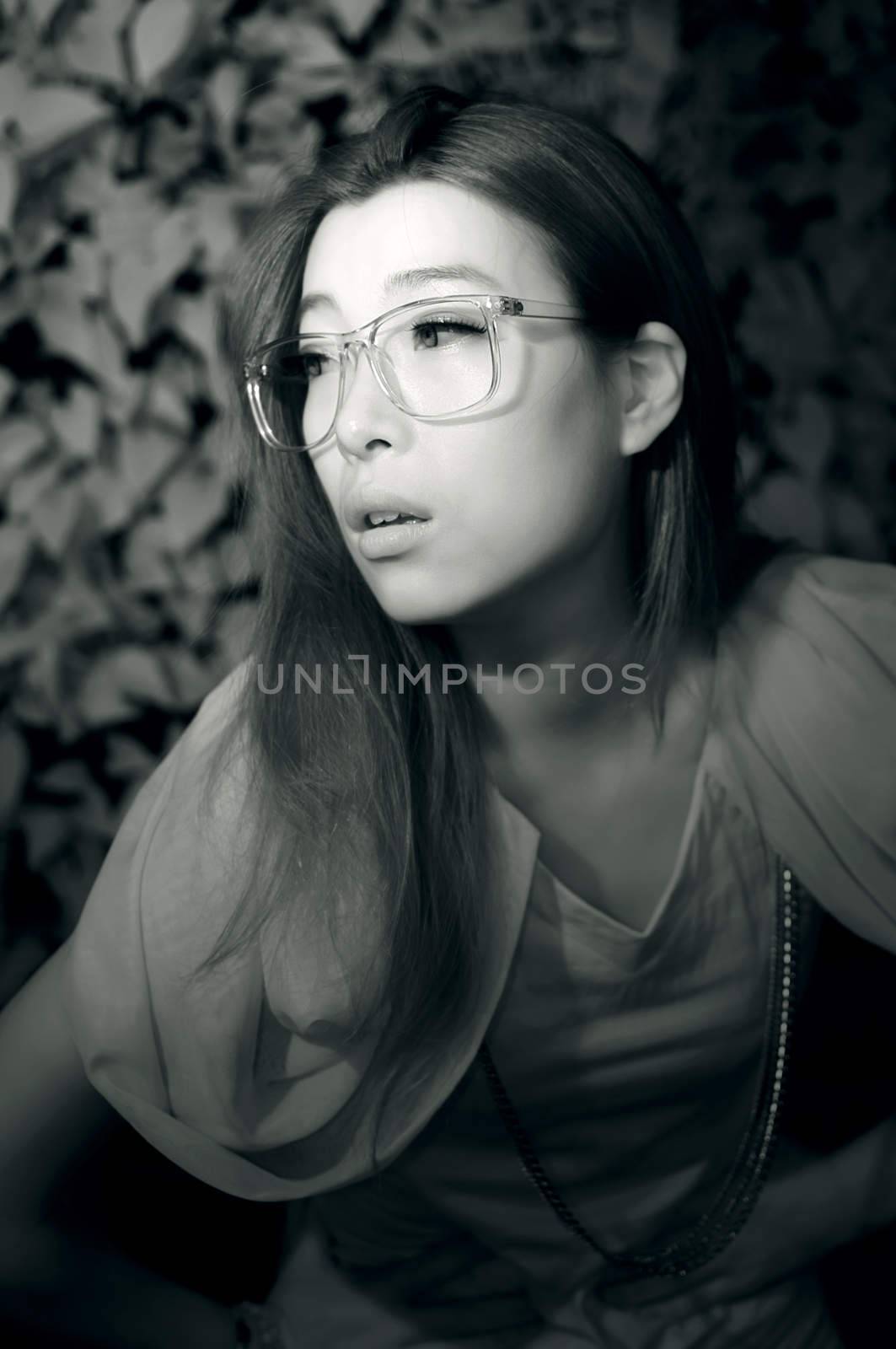 Asian glamour lady, Infrared Photography.