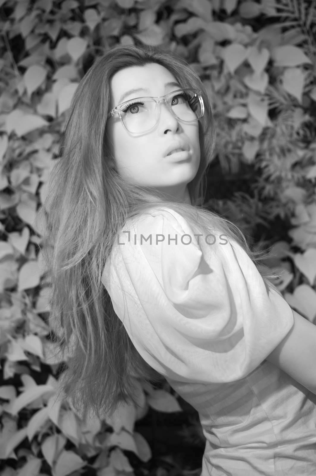 Asian glamour lady, Infrared Photography.