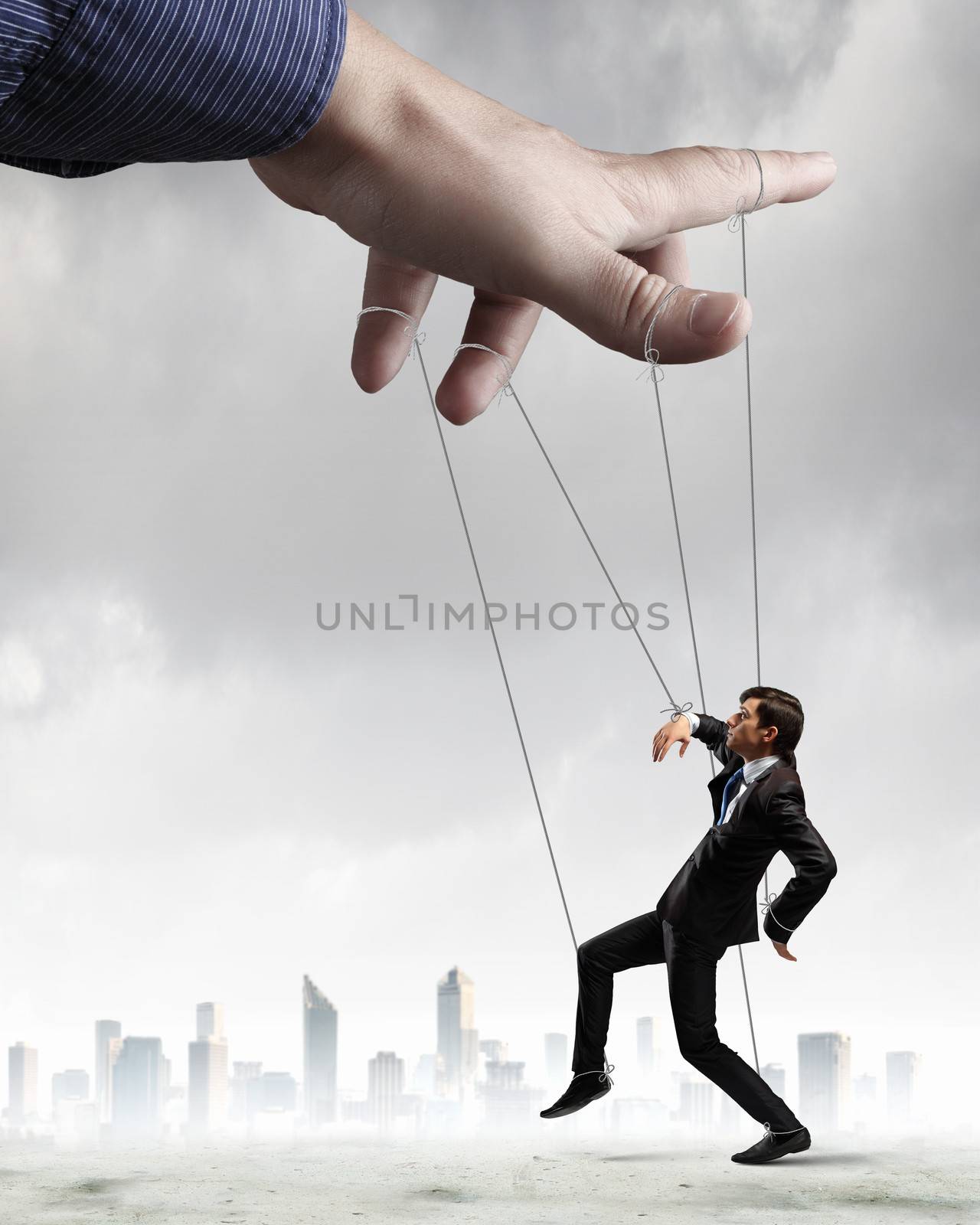 Business man marionette by sergey_nivens