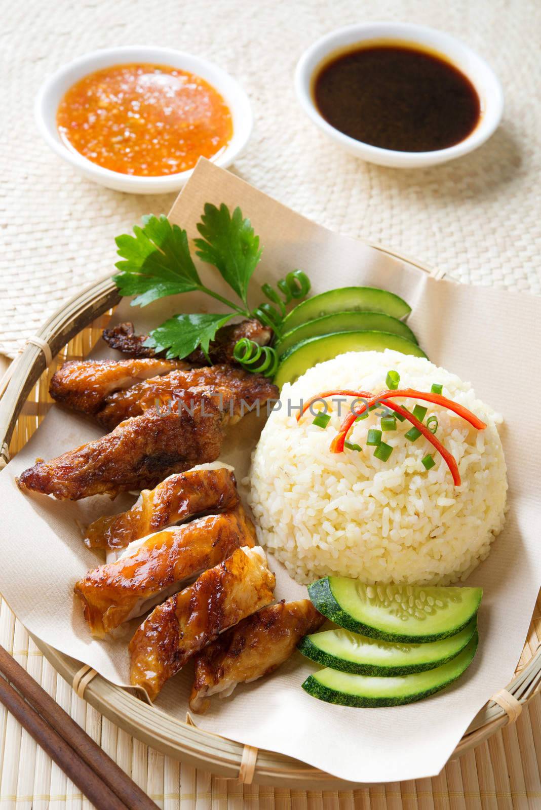 Singapore chicken rice.  by szefei