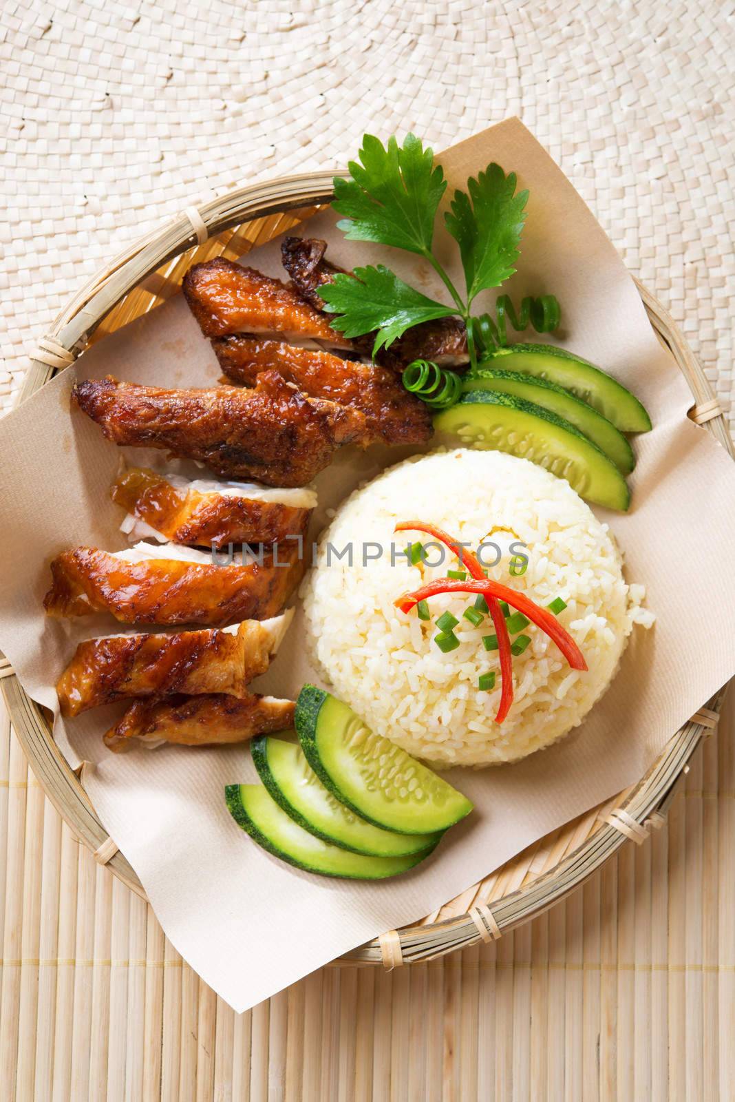 Asian chicken rice.  by szefei