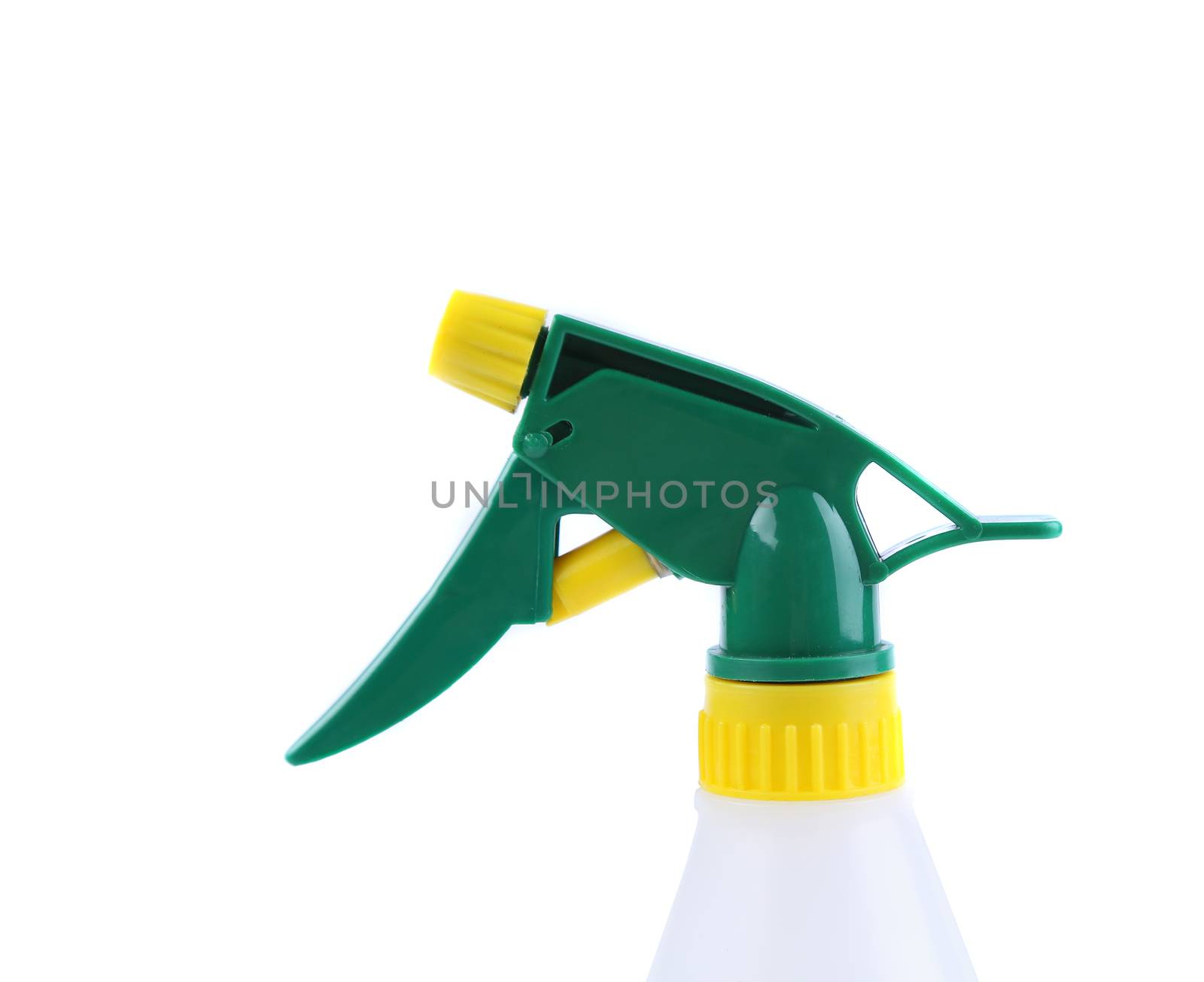 Spray from a bottle of cleaner by indigolotos