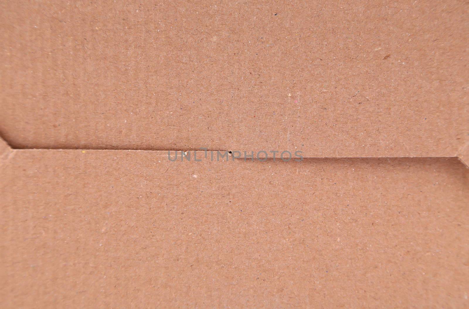 Empty cardboard box isolated close-up the whole background