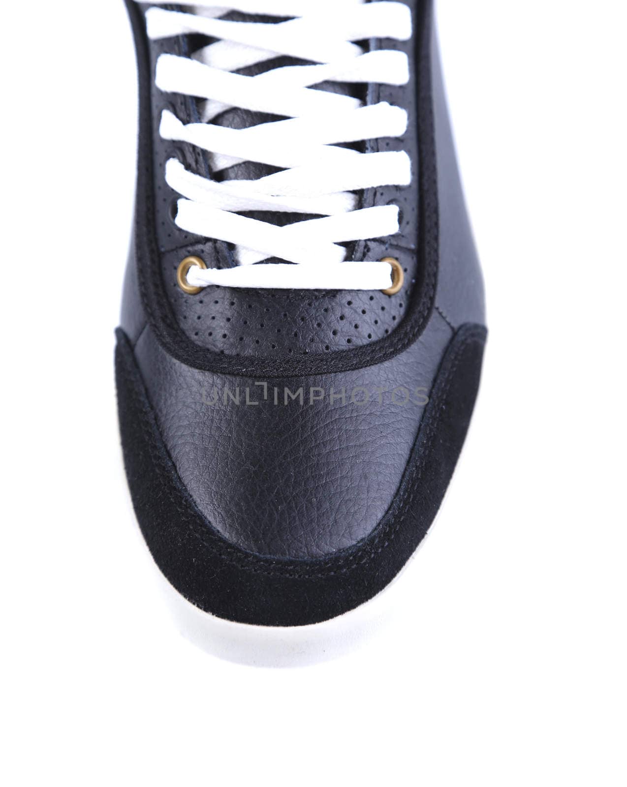 One sport shoe isolated on the white background. Close-up.