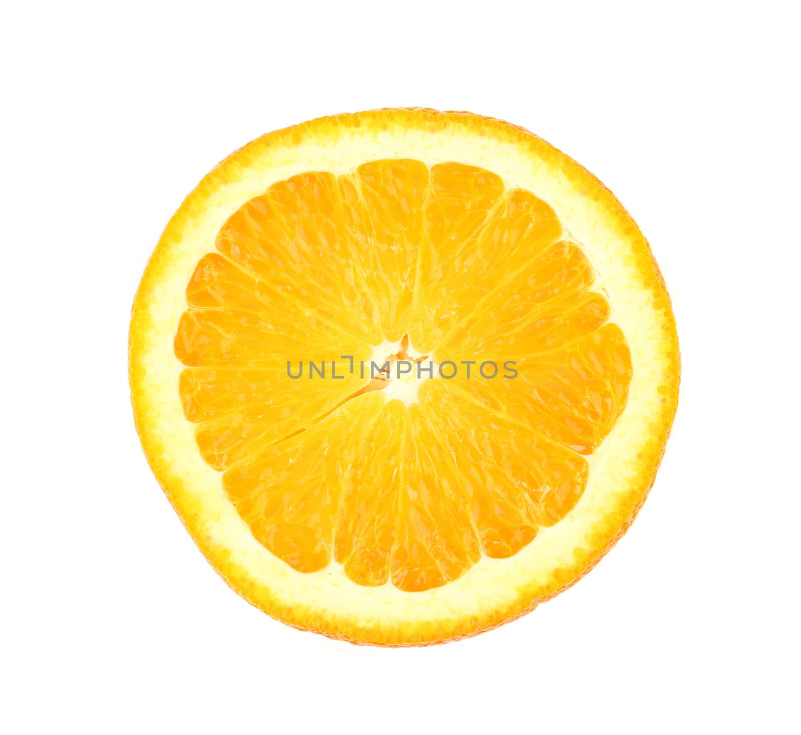 A face of orange cut isolated by indigolotos