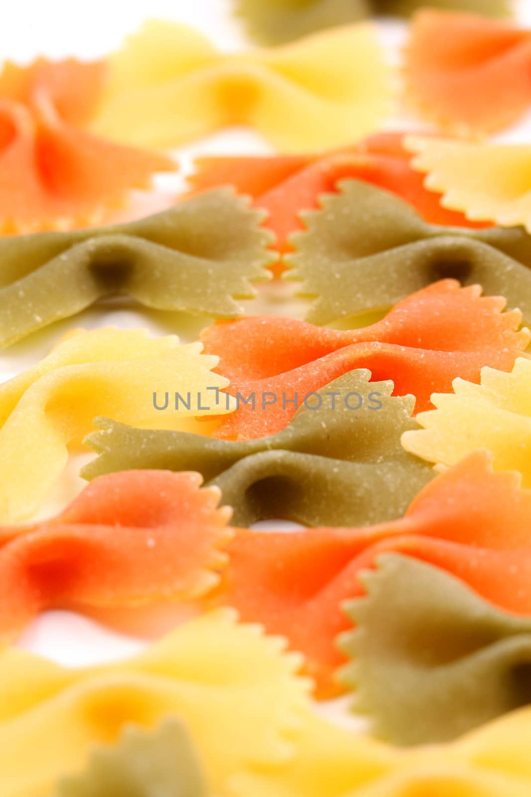 A background of the farfalle pasta by indigolotos