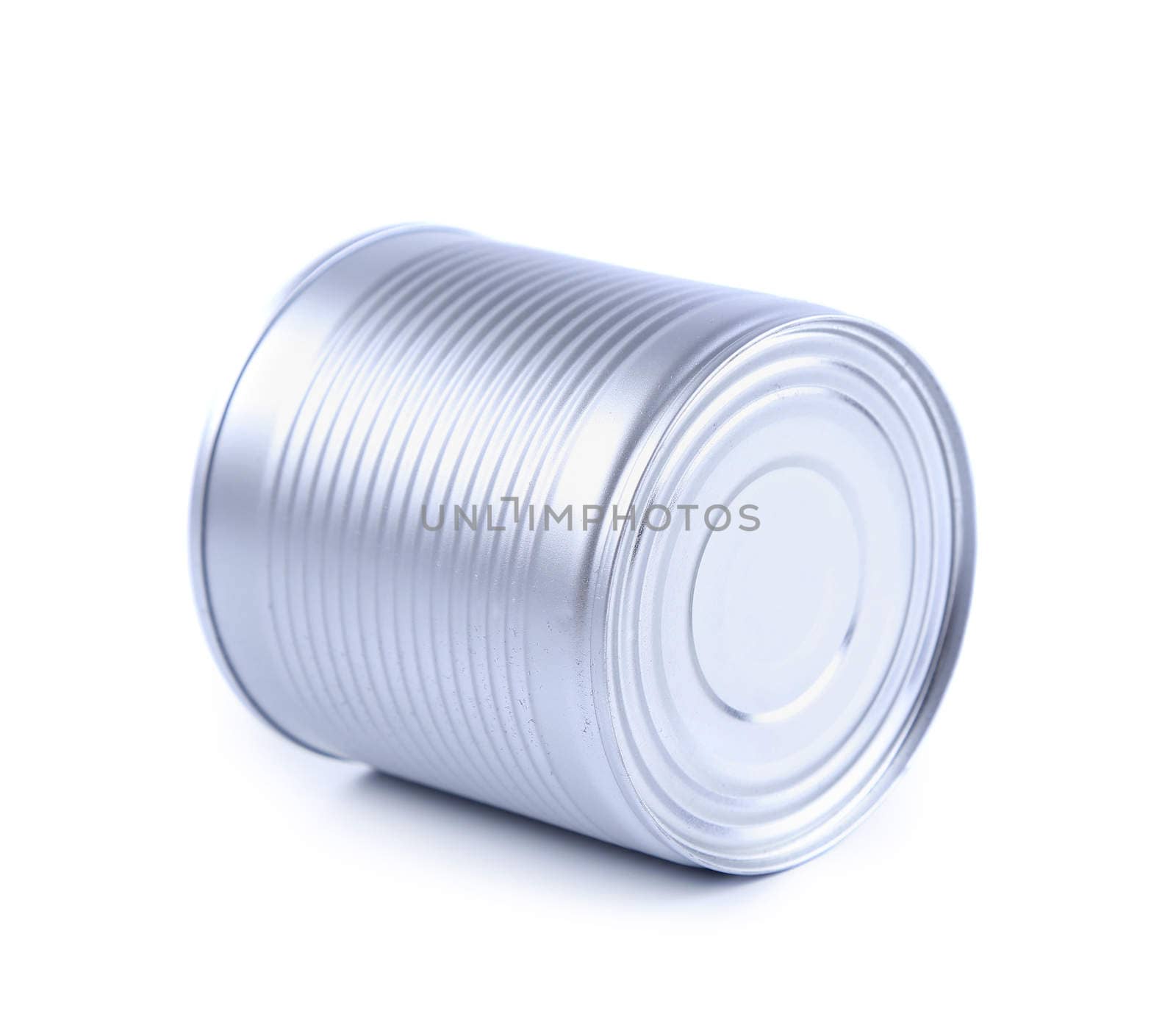 The closed tin cans. On a white background.
