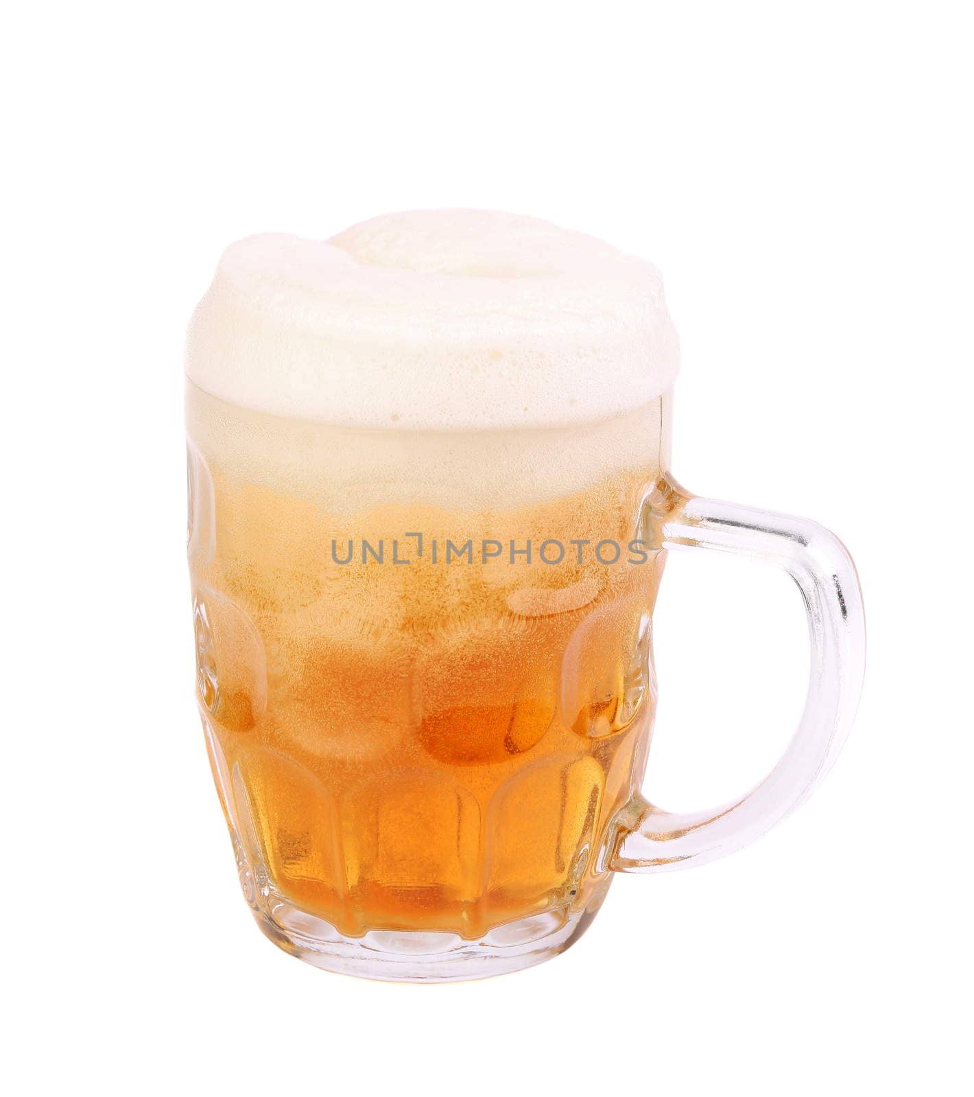 mug of beer isolated on a white background