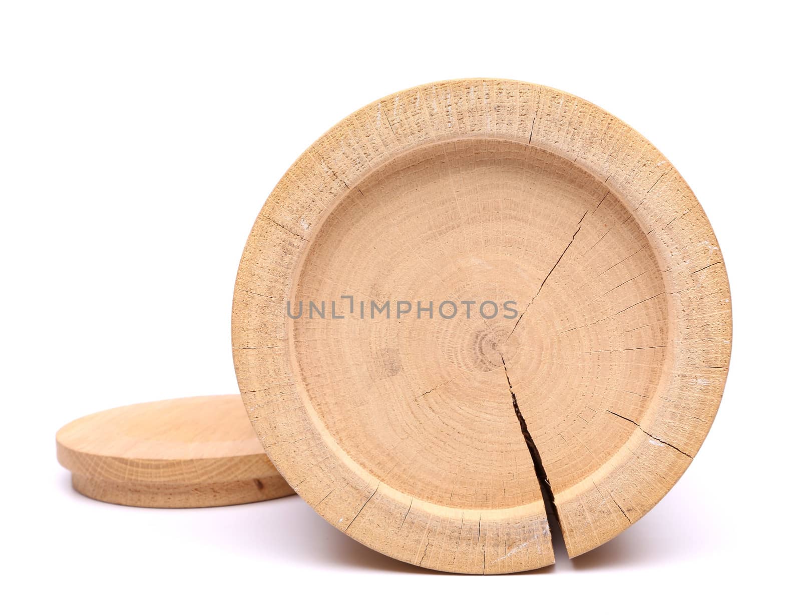 Bottom of wood birch bark container and his cover