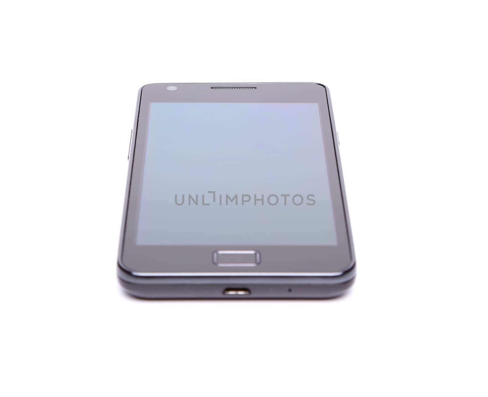 Mobile phone with clipping path on a white background