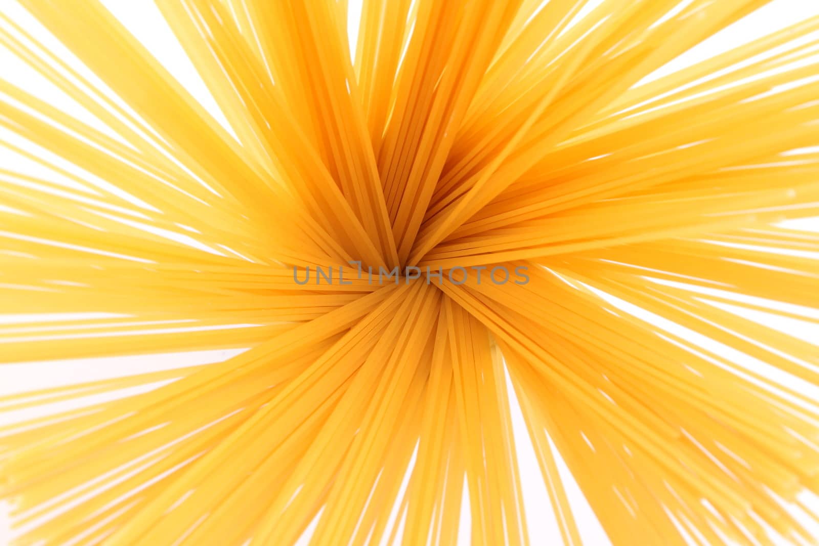 Bunch of spaghetti third number isolated on white background