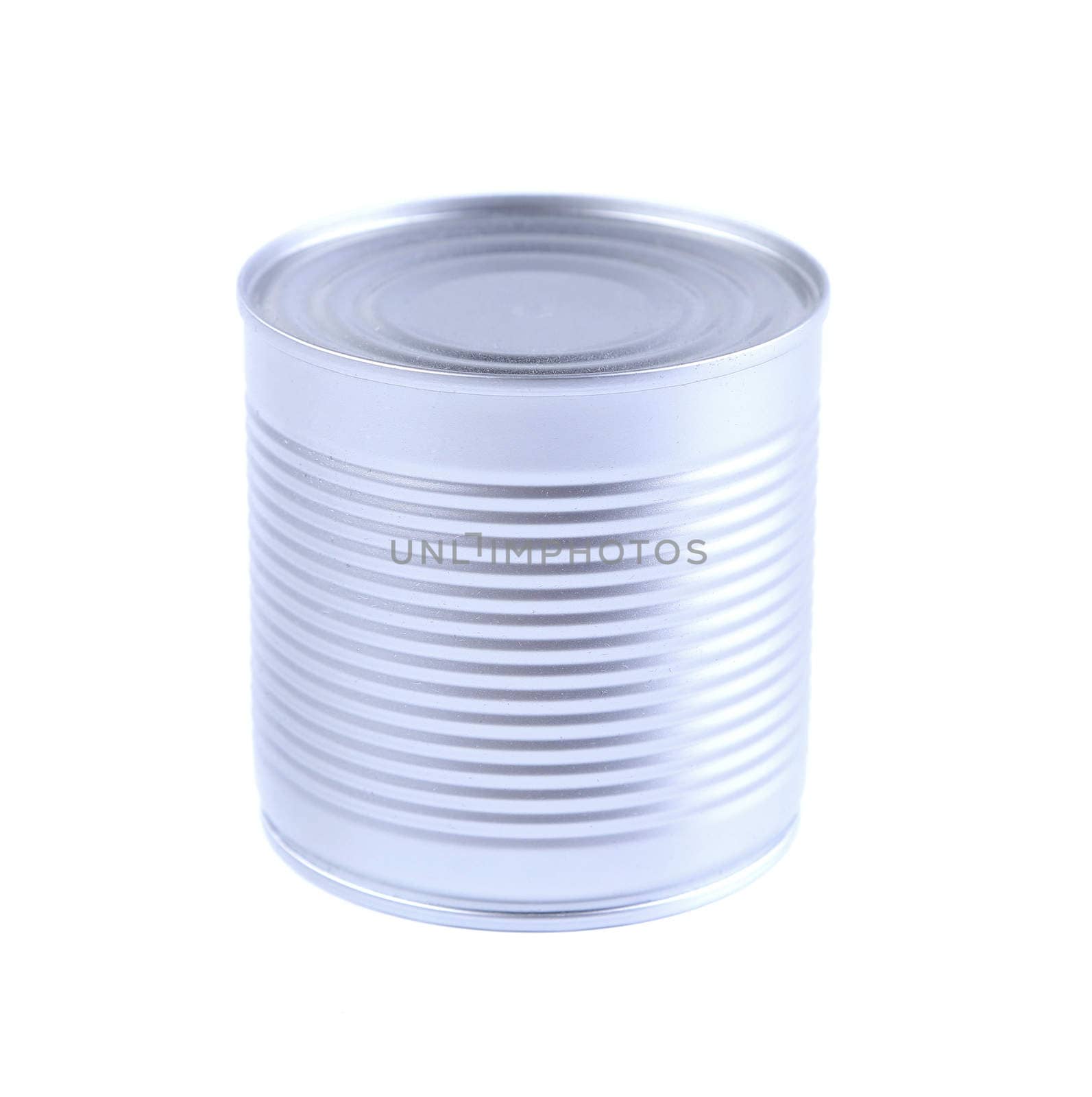 The closed tin cans. On a white background.