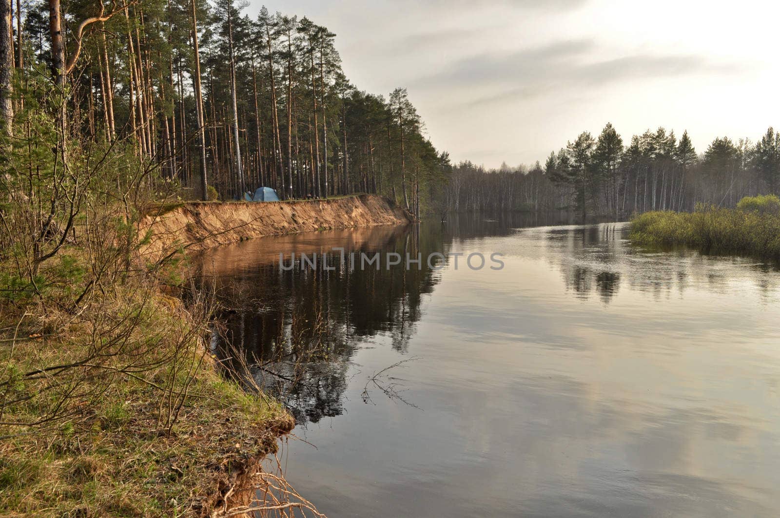May the landscape. River PRA, the national Park "Meschera" in the Ryazan region, Russia.