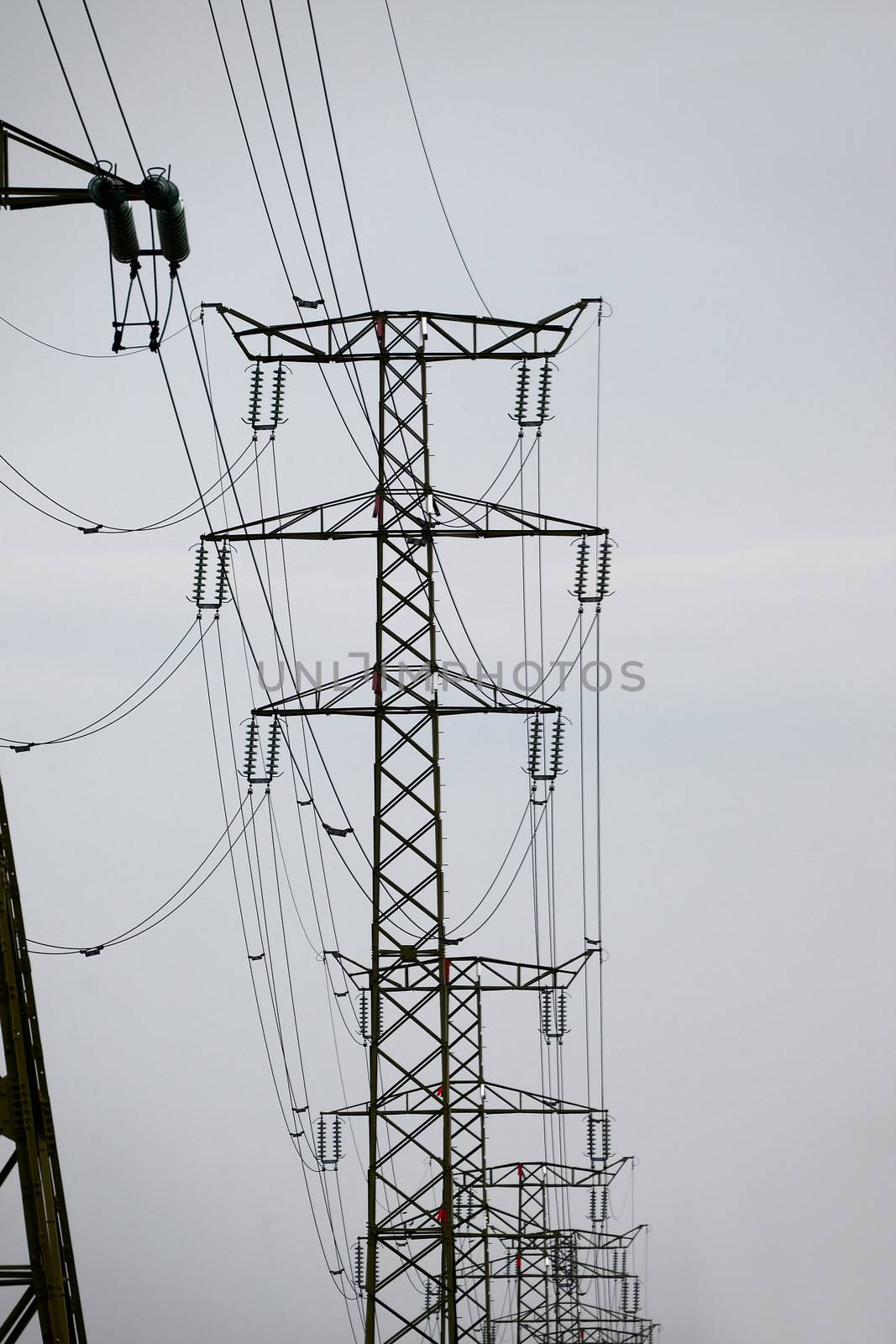 High voltage electric line pillars