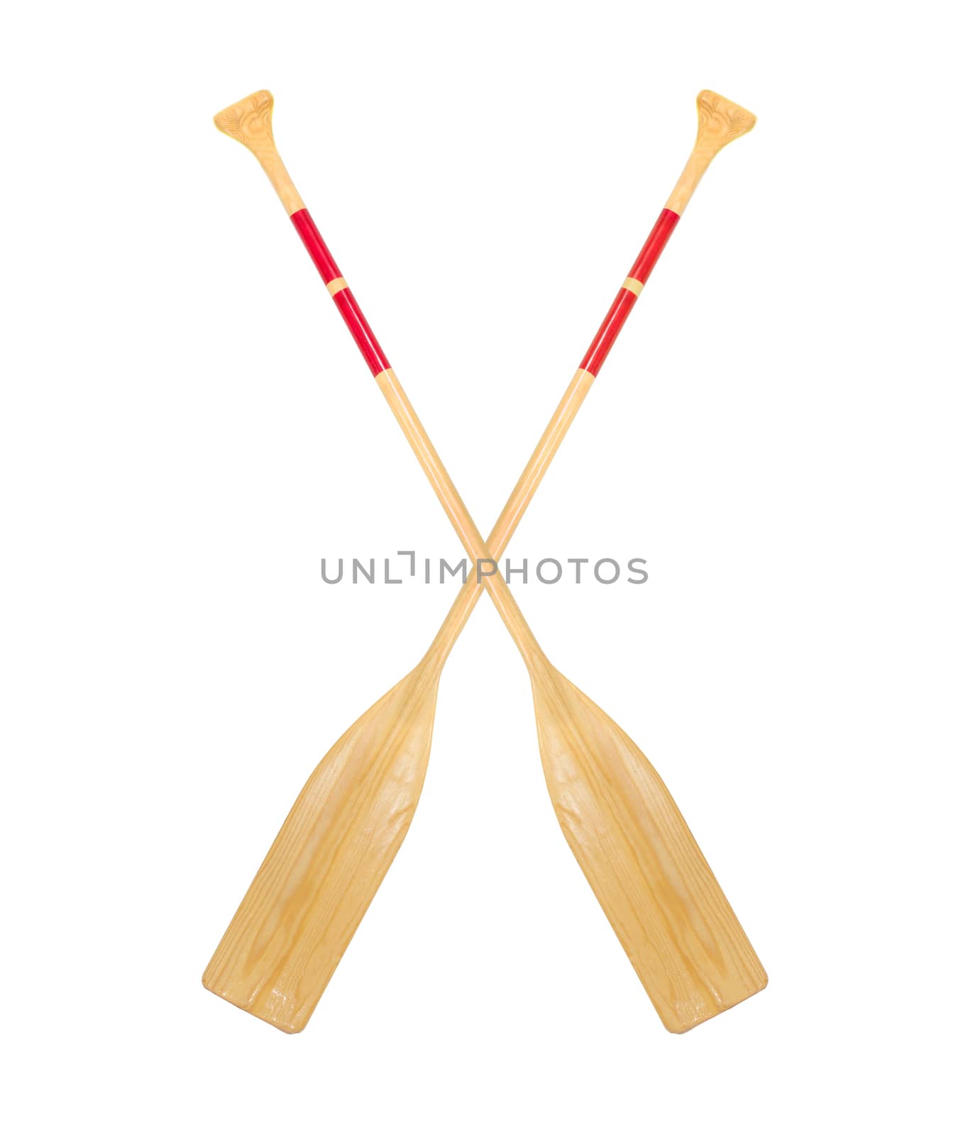 Two paddles isolated on white background