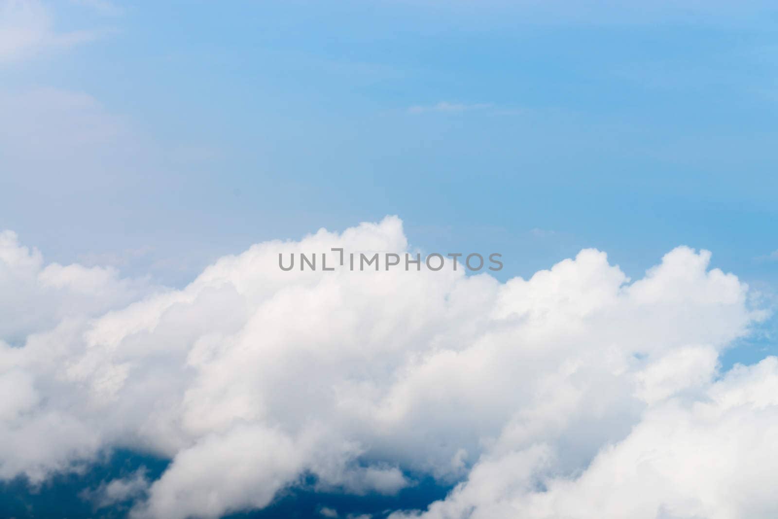 Atmosphere - blue sky and white clouds background 