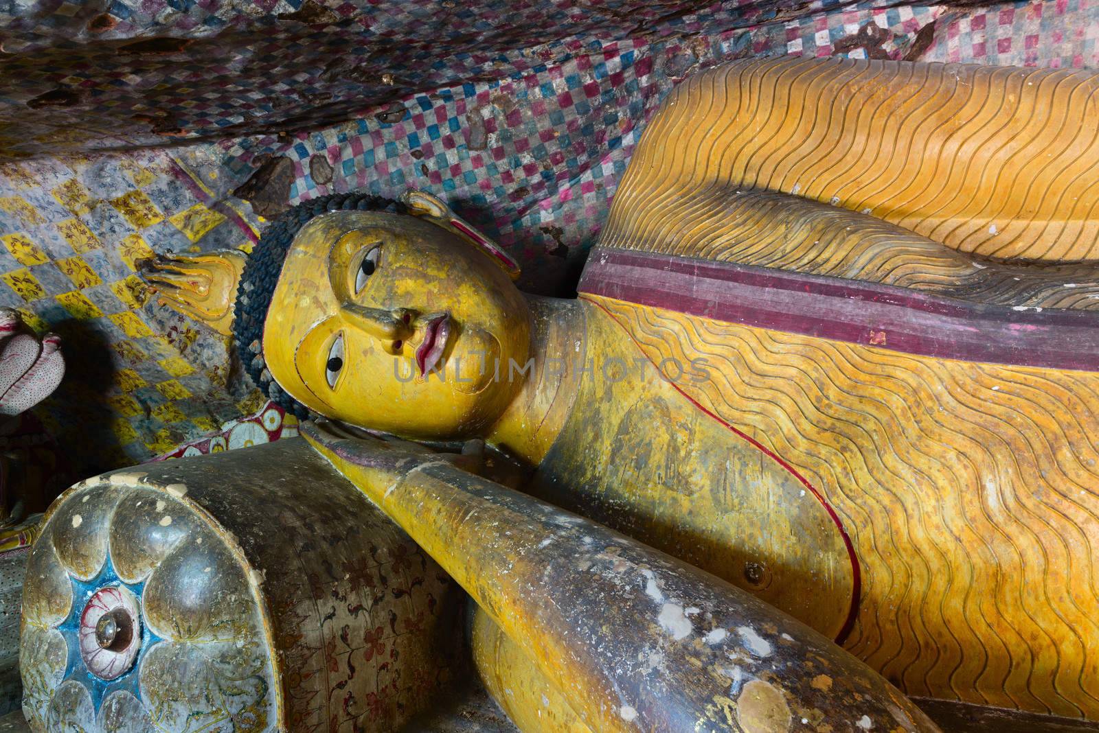 Buddha statue in Dambulla Cave Temple, Sri Lanka