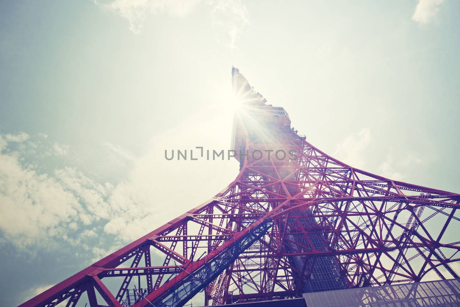 The iconic landmark, Tokyo Tower, in Tokyo, Japan