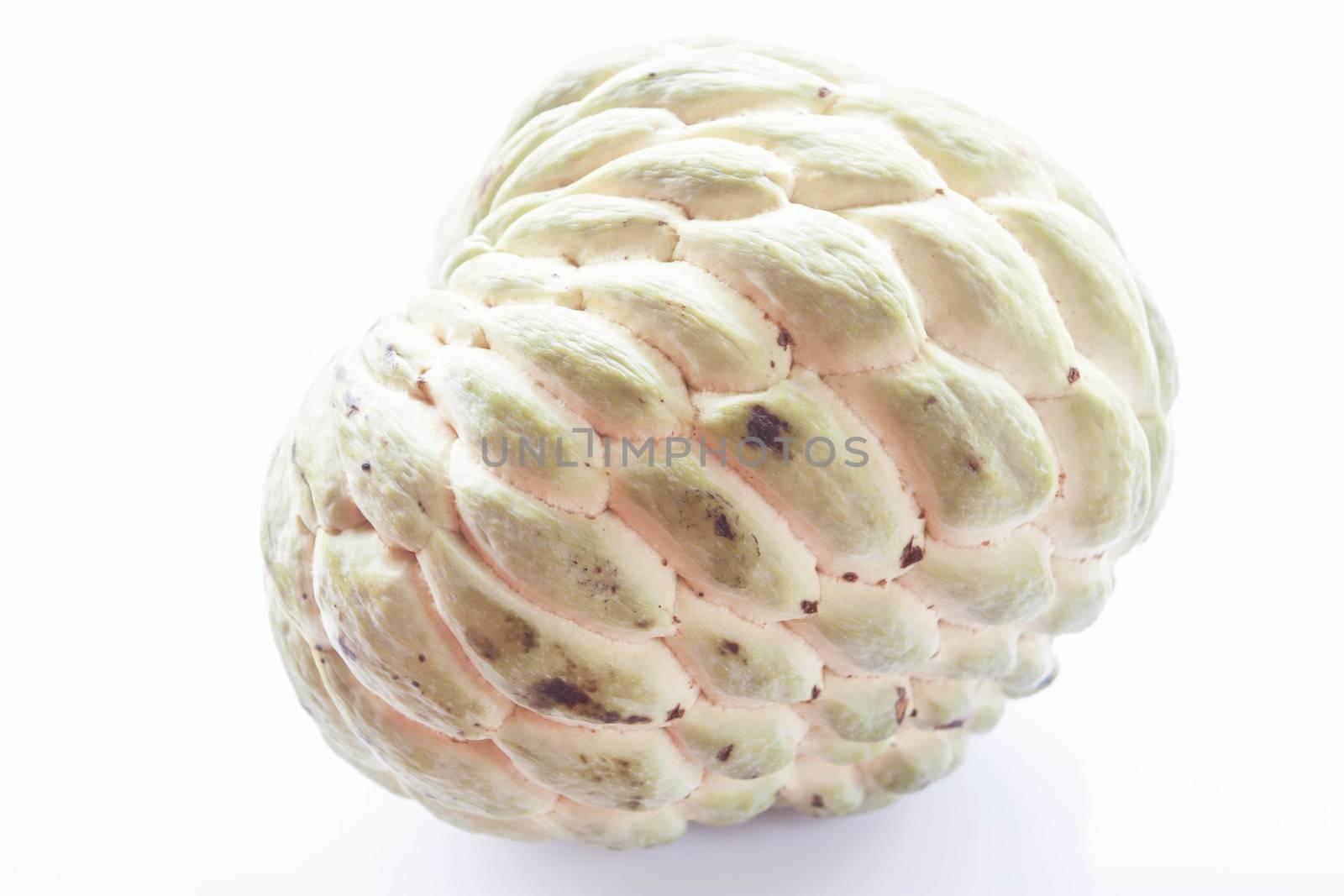 Fresh custard apple isolated on white background by punsayaporn