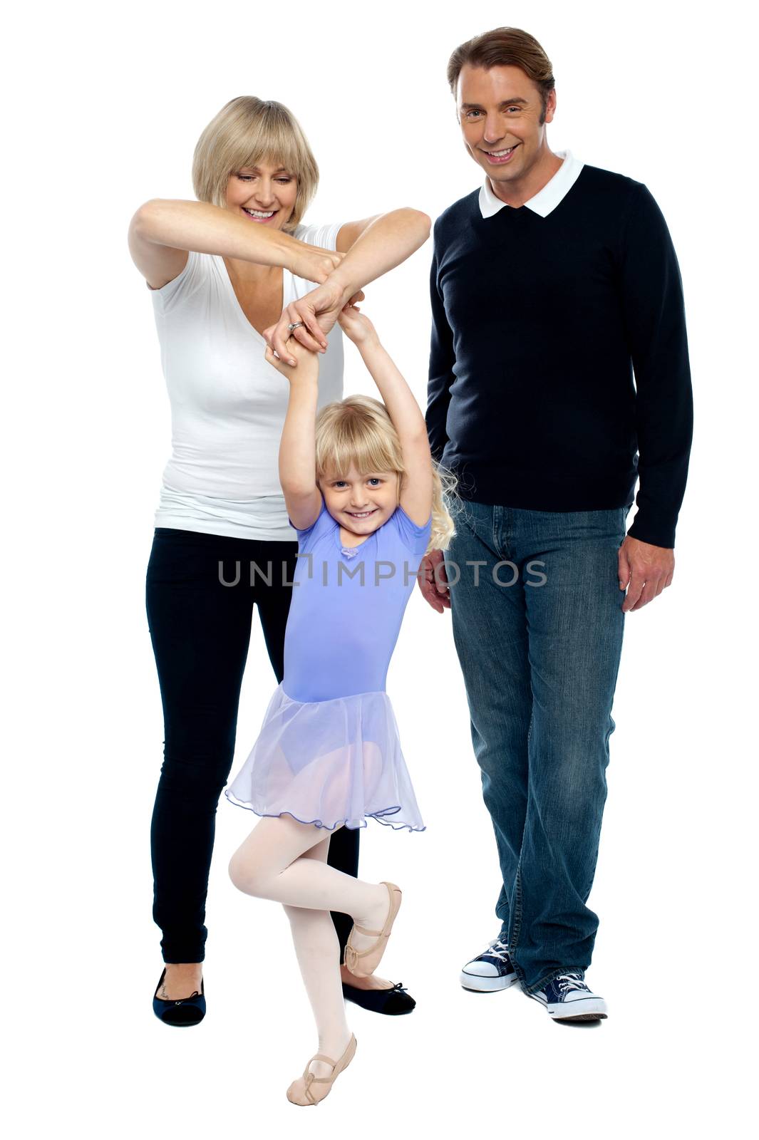 Pretty girl child dancing smartly by stockyimages