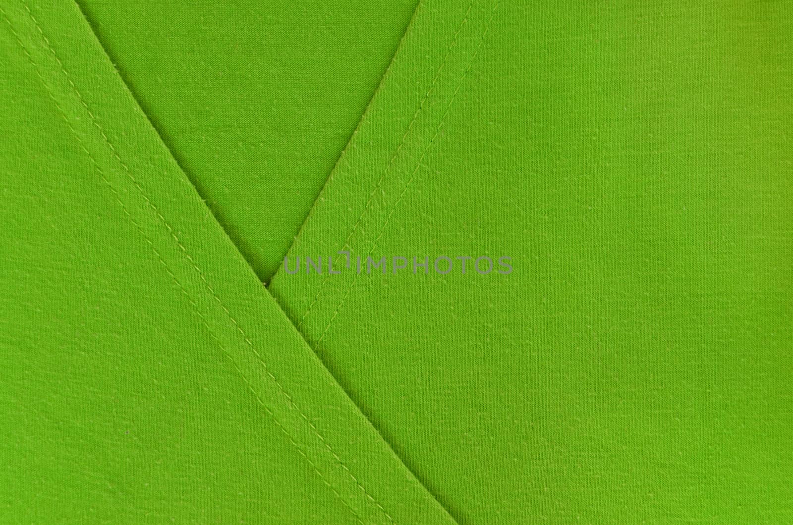 green textile pattern with v folding shape