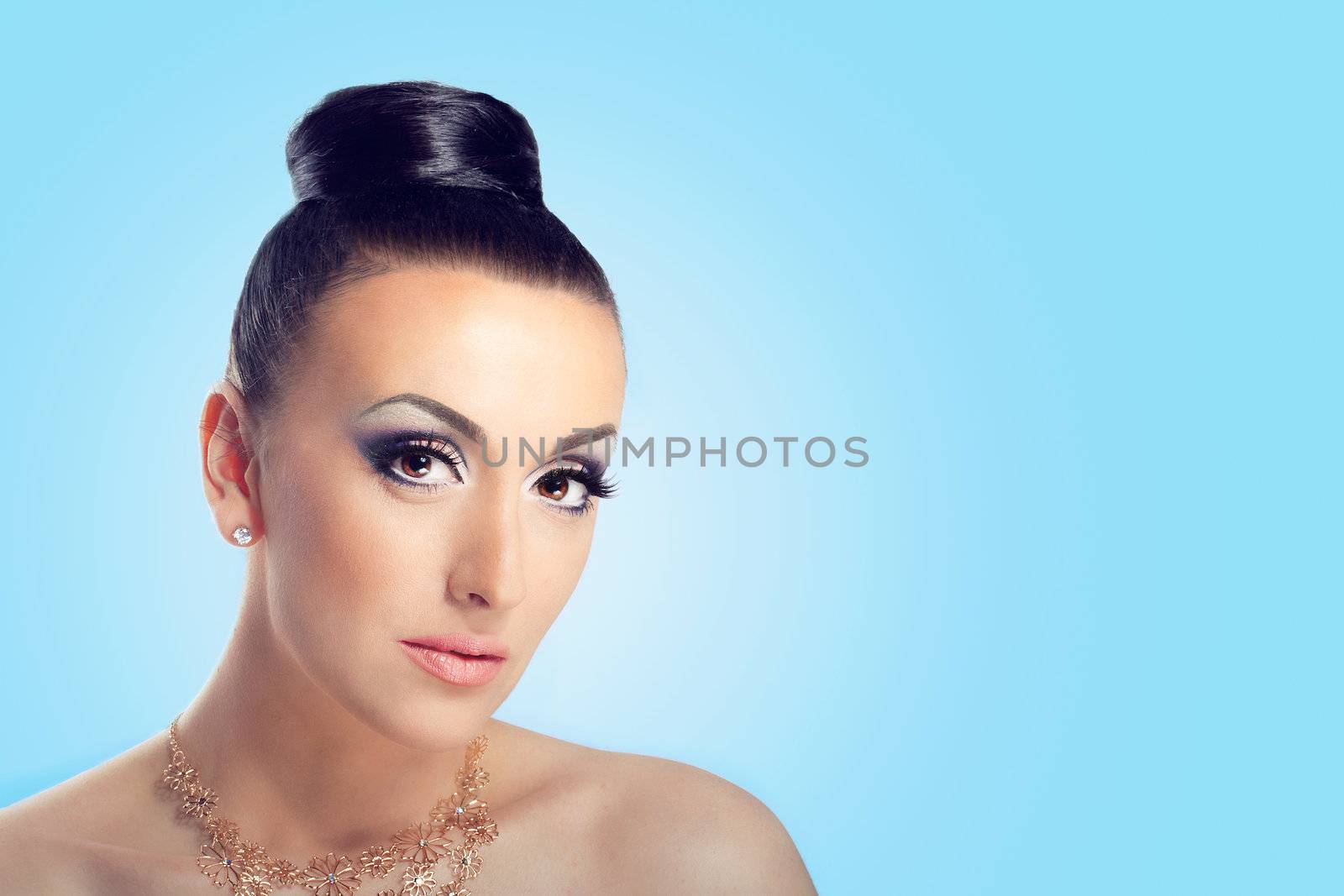 close up portrait of a pretty girl with accessories