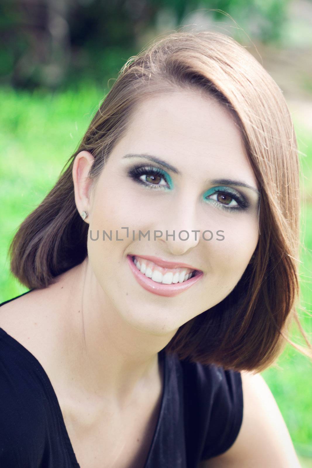 Close up portrait of a pretty blonde