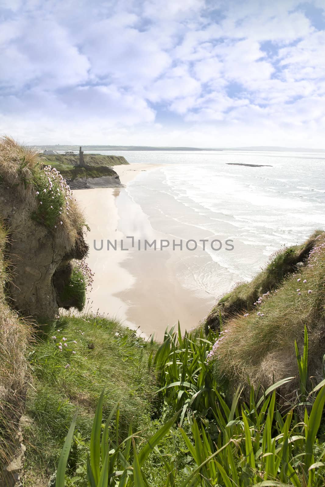 a view from the top of the cliffs in Ballybunion county Kerry Ireland