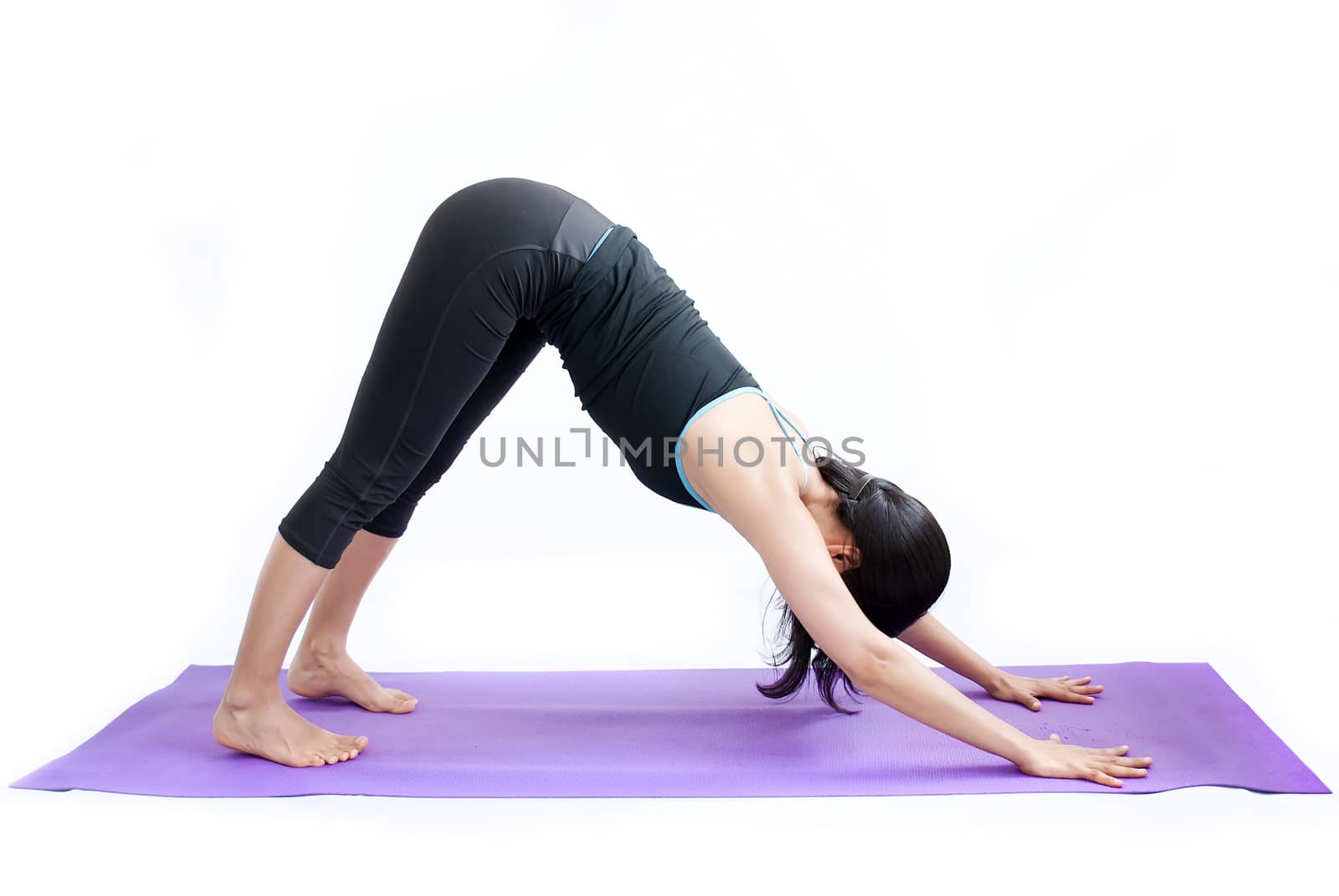 beautiful girl practising yoga by Dessie_bg
