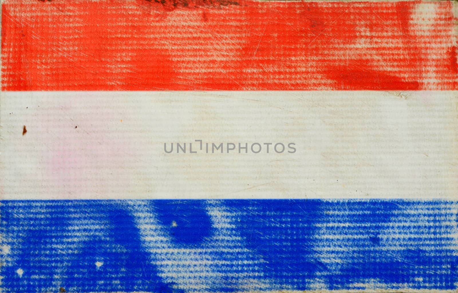 Grungy Fabric Sticker Of The Dutch Flag