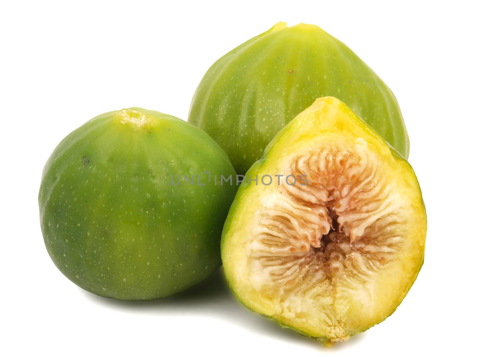 fresh figs isolated on white background        