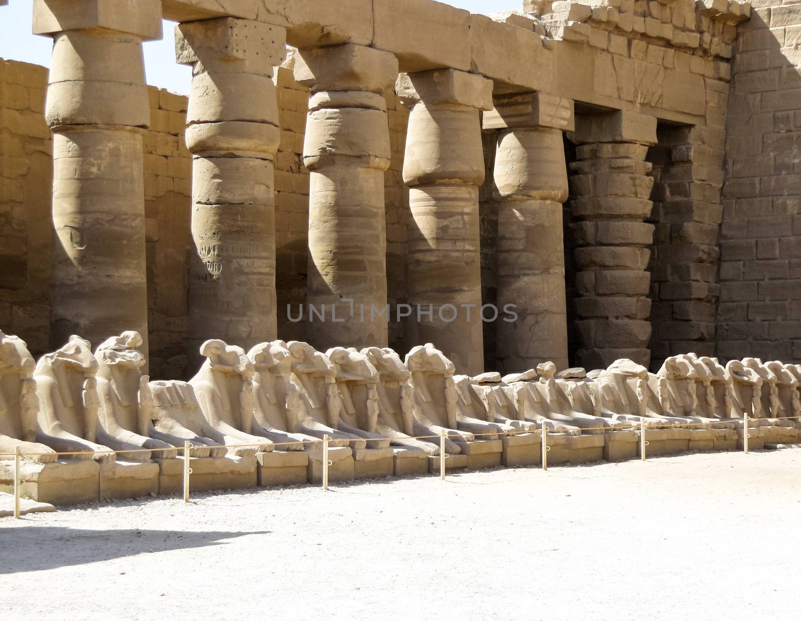 Ancient ruins of Karnak temple at Luxor in Egypt