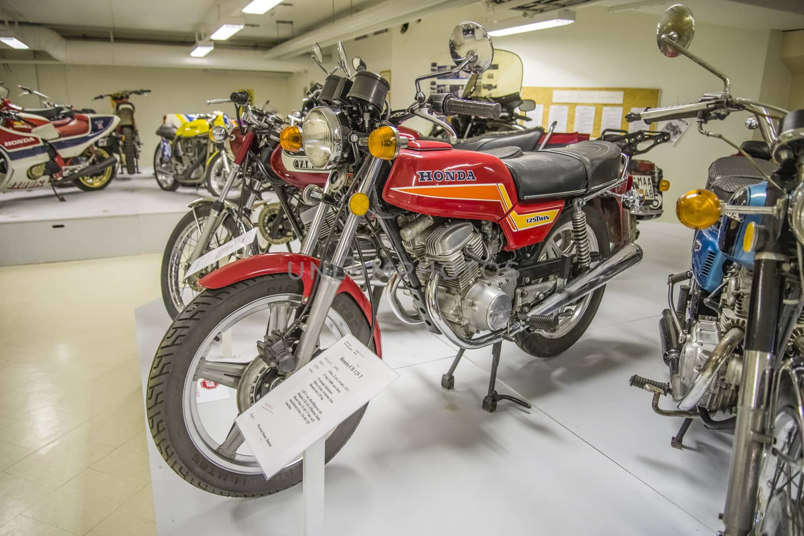 Honda CB 125 T, 1978. Japan, Engine: 124cc, 2-cyl, 4-stroke, OHC, 5-gear, kick start. All the pictures are shot on Ed's motorcycle and Motor Museum in Ed, Sweden. Interesting museum, which is worth a visit.