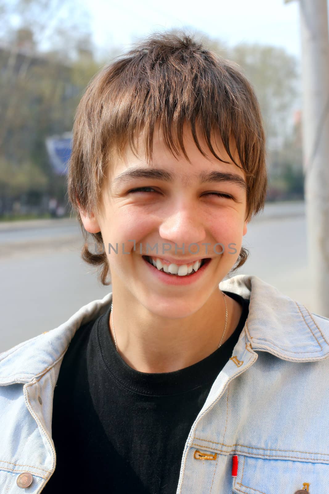 smiling young and happy teenager portrait